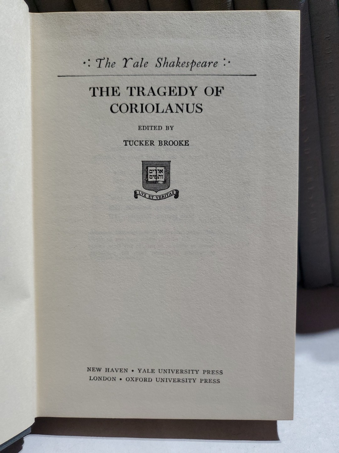 Yale Shakespeare 31 Vol Set Yale University Press 1919-1928 HC Complete Plays Lo