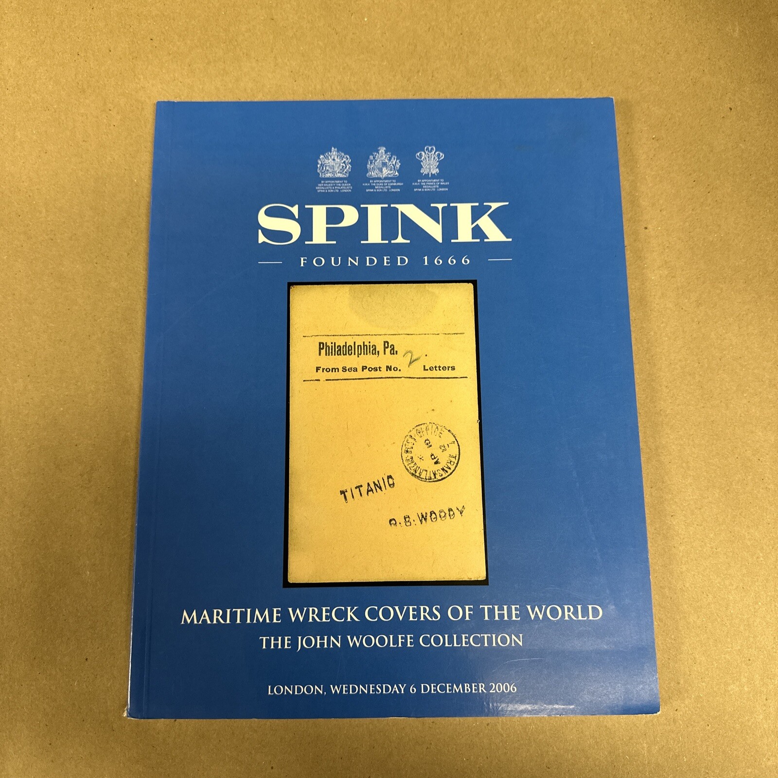 Spink – Maritime Wreck Covers of the World – The John Woolfe Collection – Dec 20