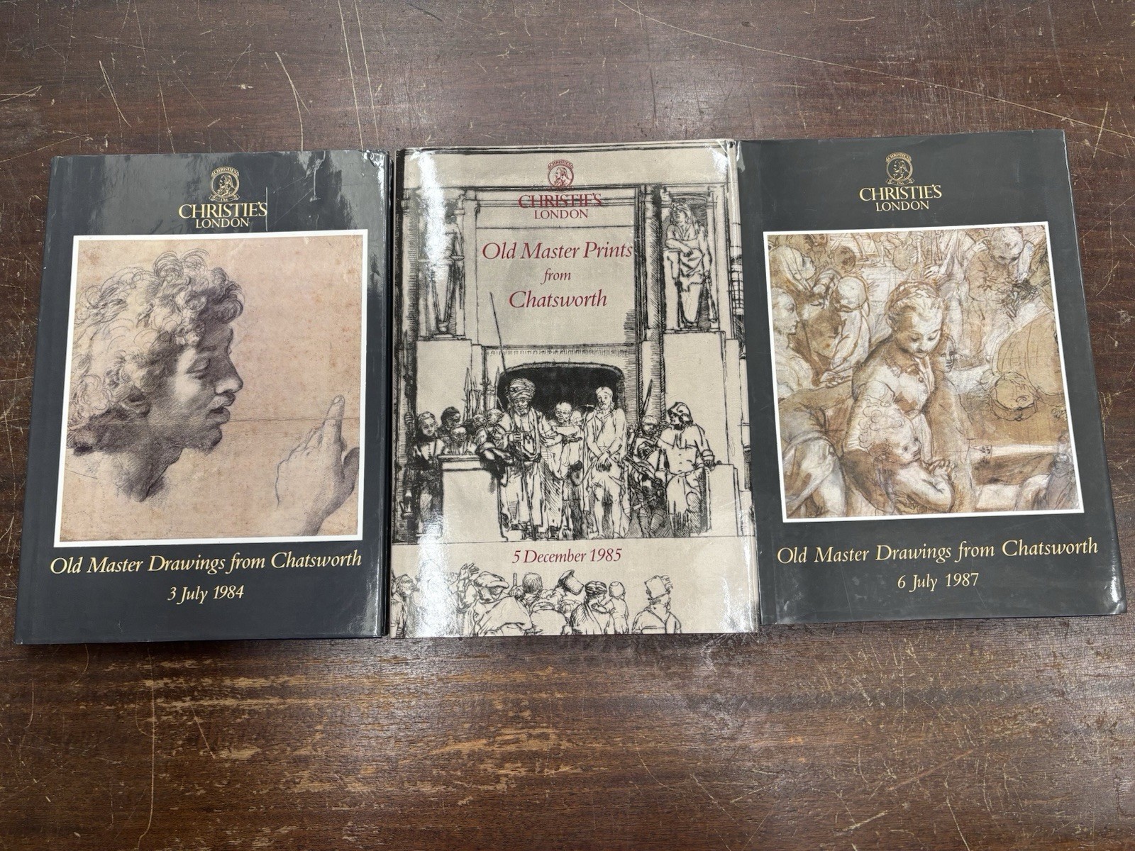 Christie’s Catalogs Chatsworth Old Master Prints Drawings Set 3 HC DJ