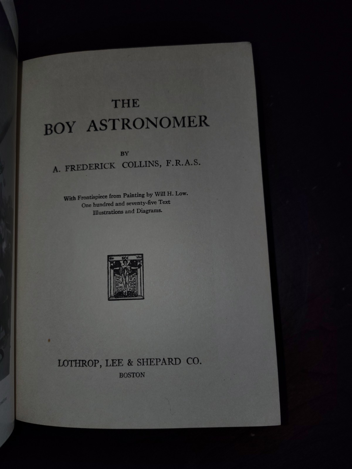 The Boy Astronomer By A. Frederick Collins ~ 1923 First Edition Illustrated HCDJ