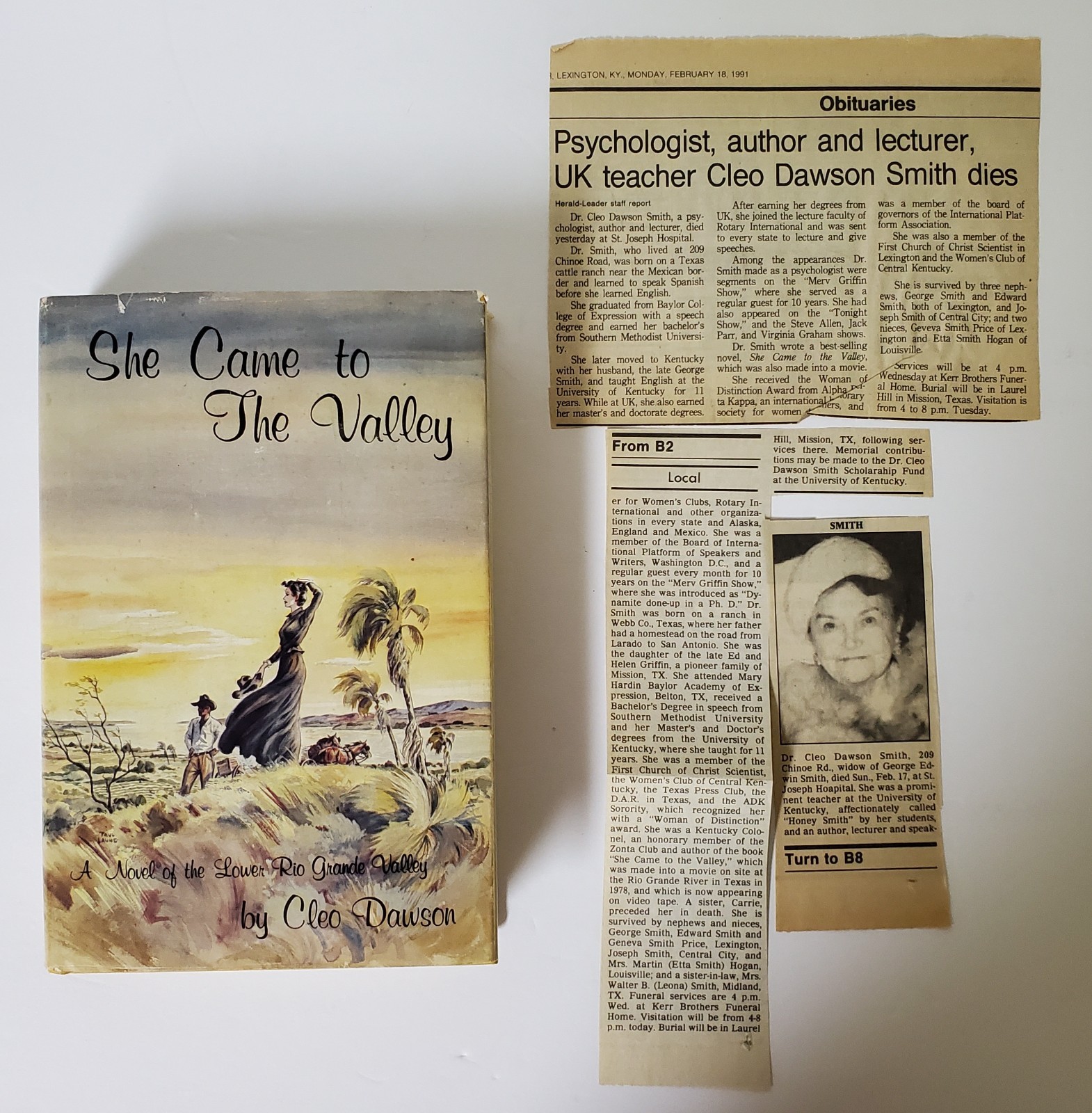 Signed Special Ed 1972 She Came to the Valley /Cleo Dawson DJ & news clippings