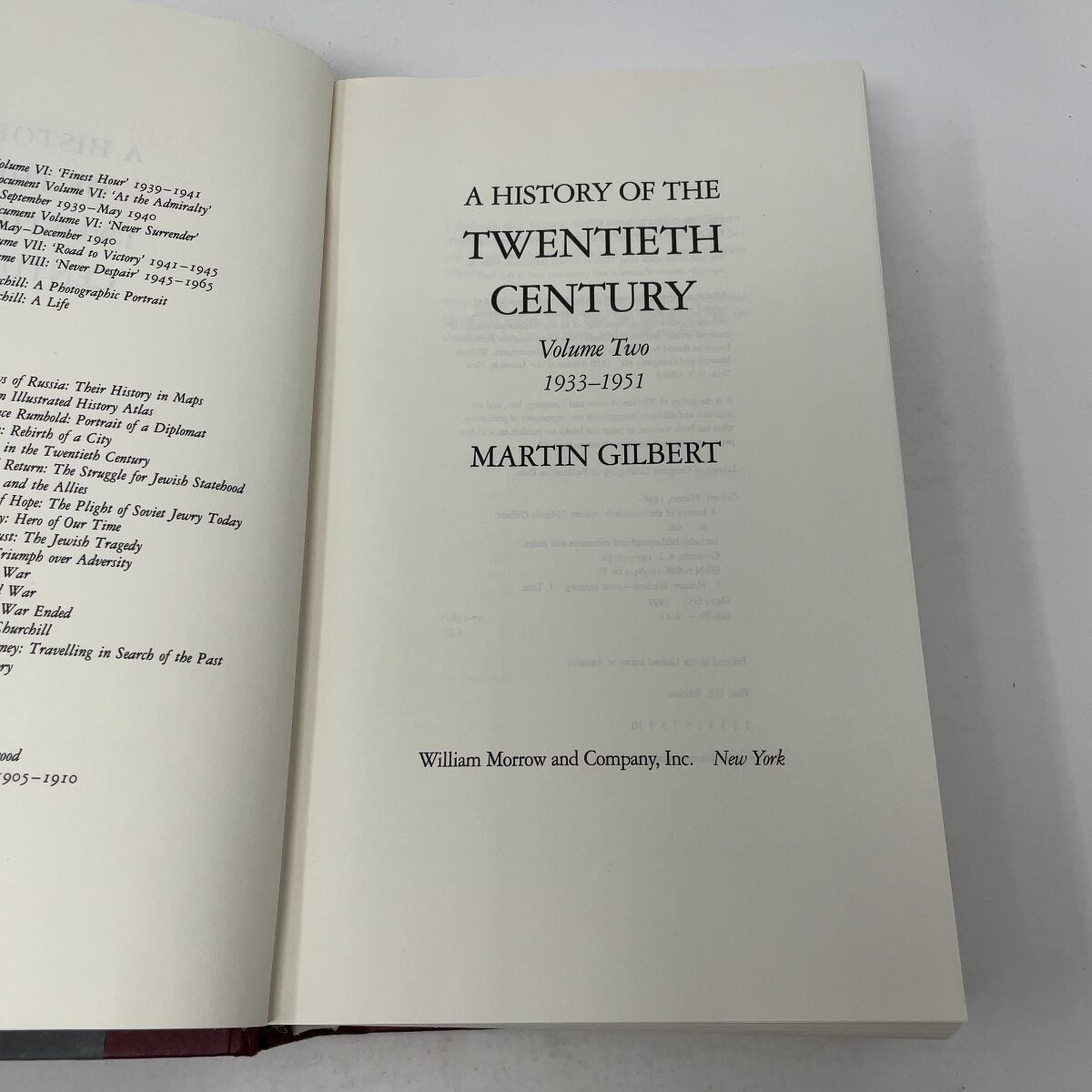 A History Of The Twentieth Century by Gilbert Martin HC First Edition Very Good