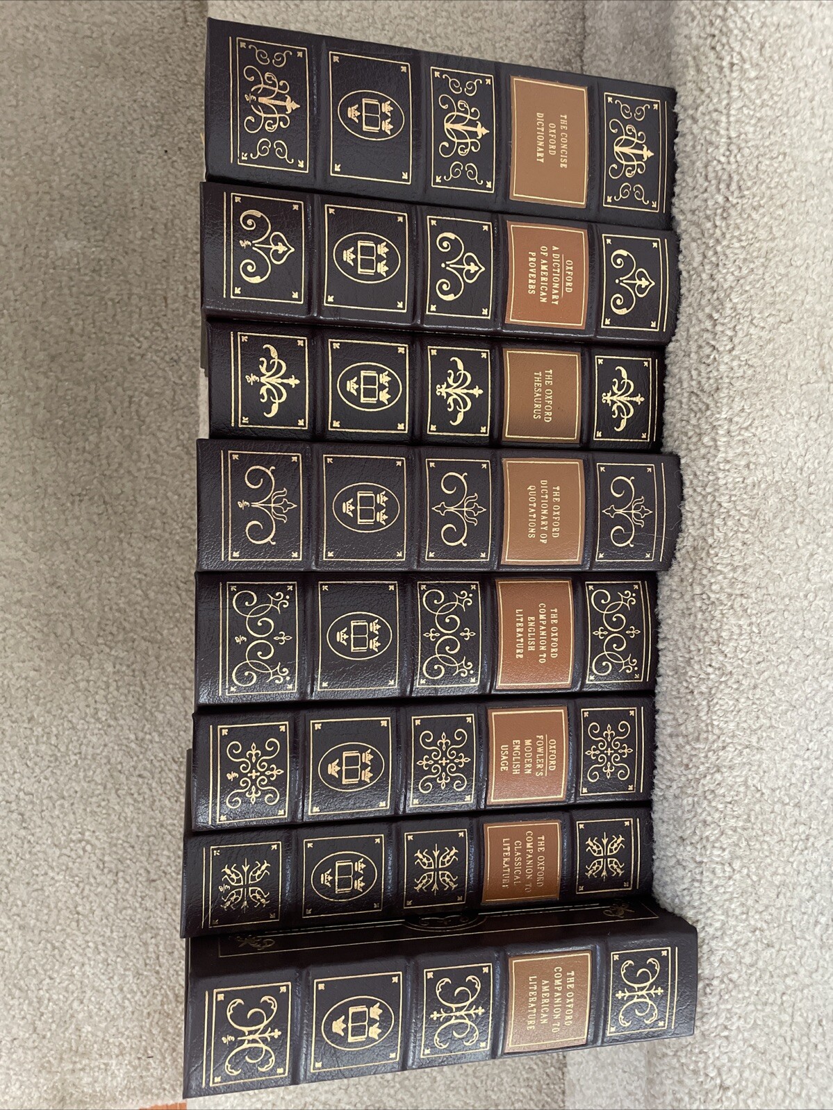 Easton Press Oxford Companions and Dictionaries Thesaurus 8 vol set NEAR MINT CH