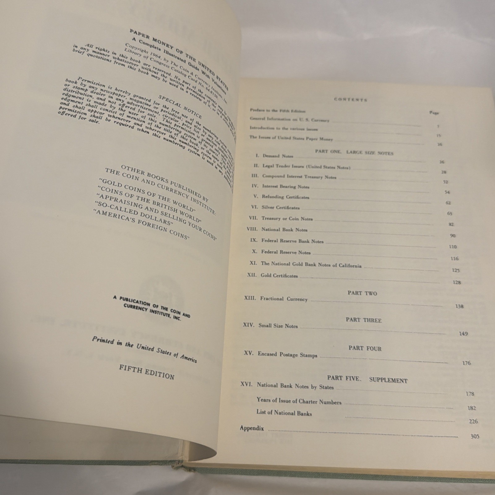 Paper Money of the United States by Robert Friedberg 1964 Fifth Edition HC Book