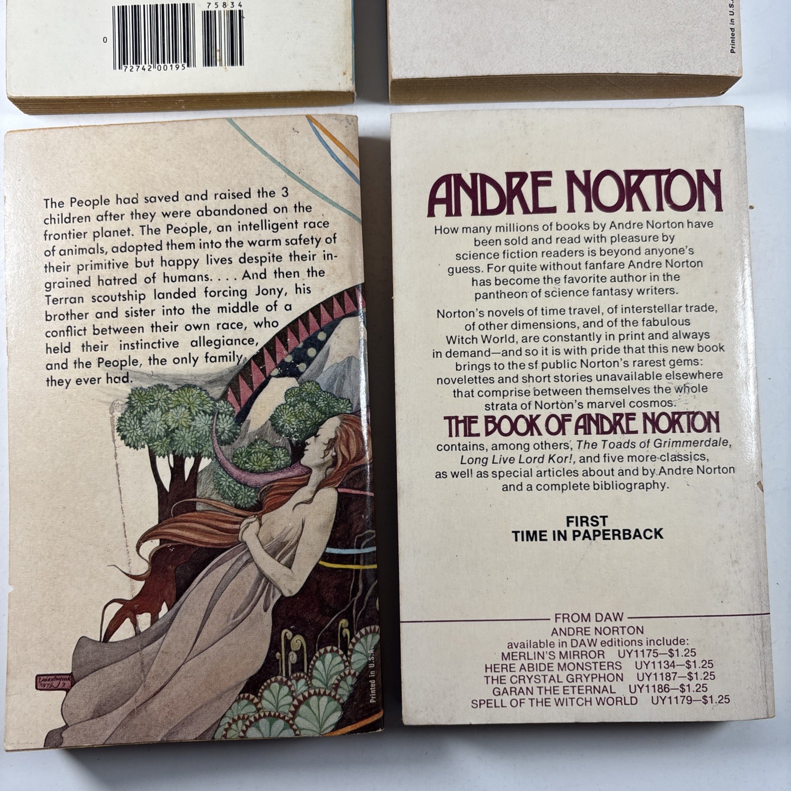 4 Vintage SF Books by Andre Norton – First Paperback Publication Science Fiction