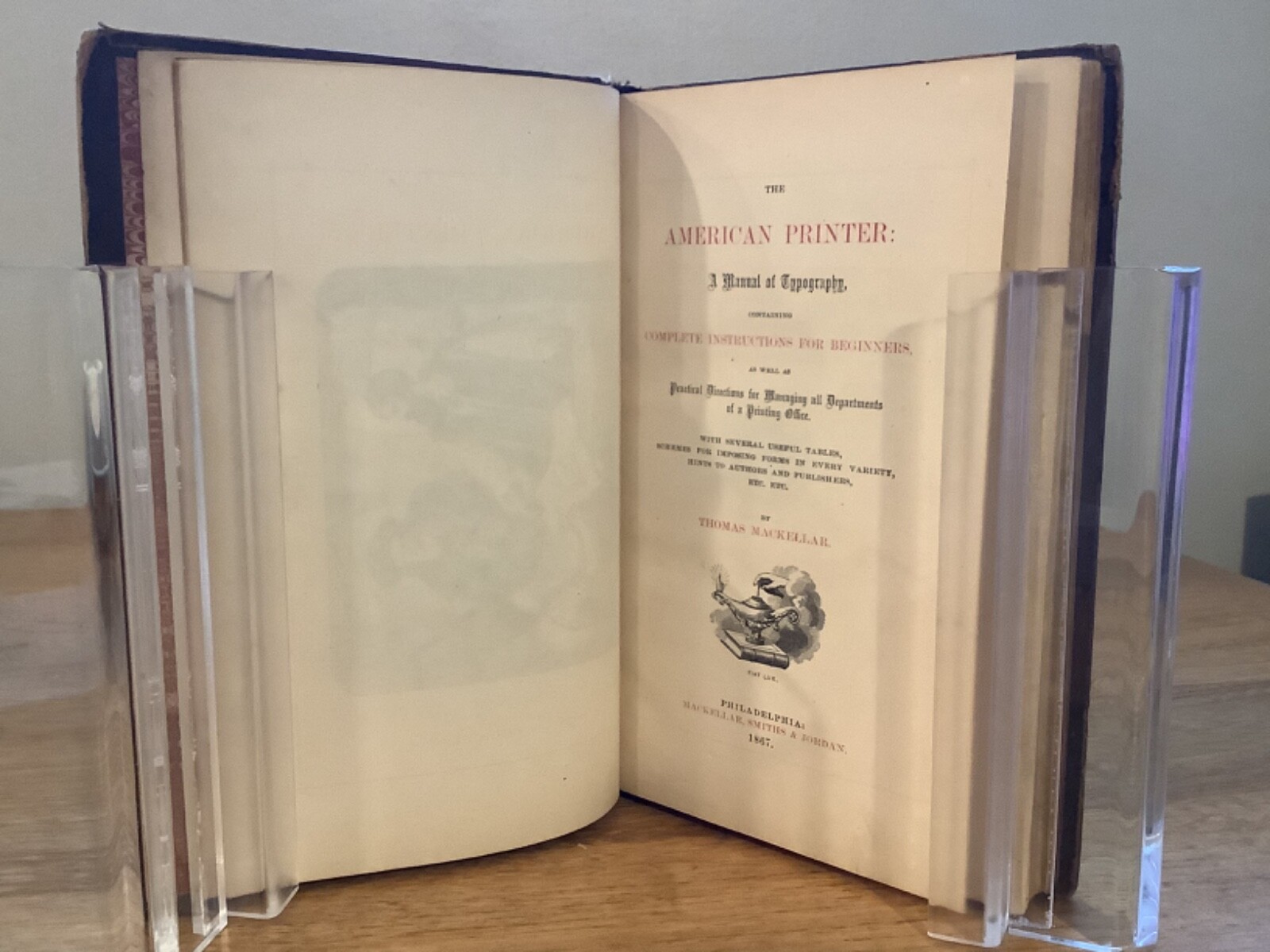 1867 The American Printer: Manual Of Typography Thomas MacKellar 3rd Ed.