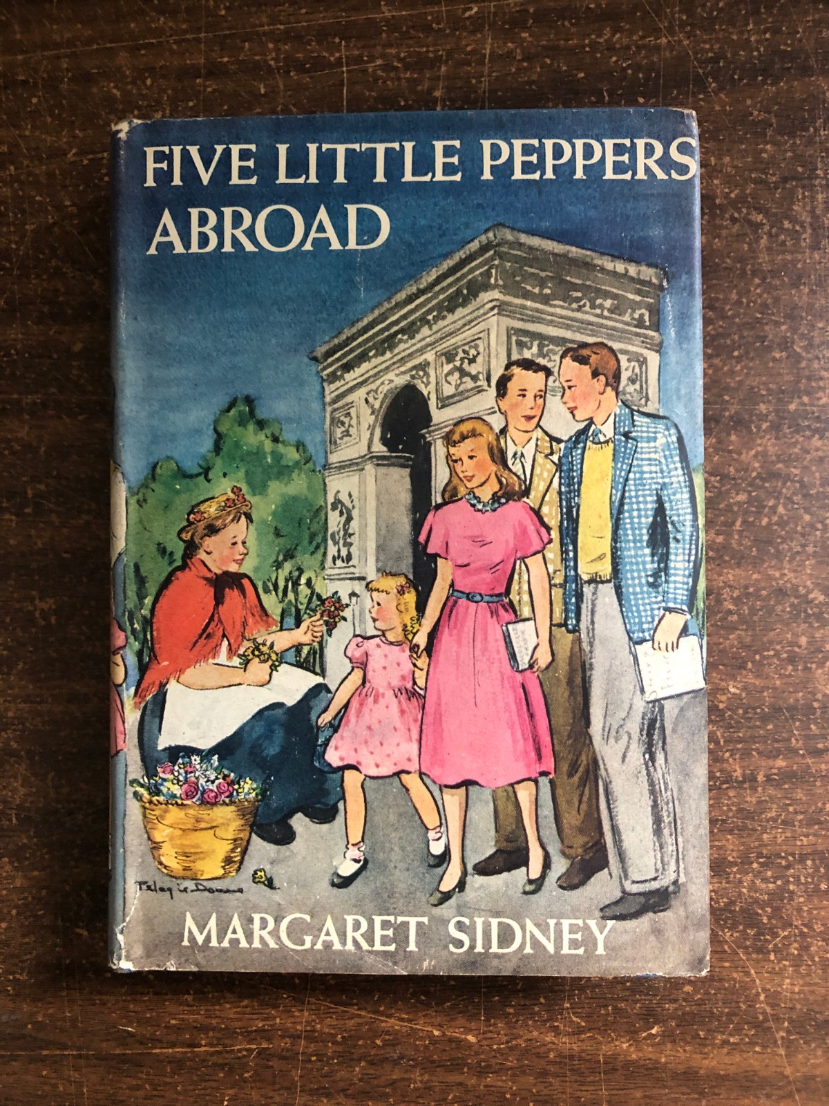 1937 copyright Grosset & Dunlap MARGARET SIDNEY Five Little Peppers Abroad dj VG