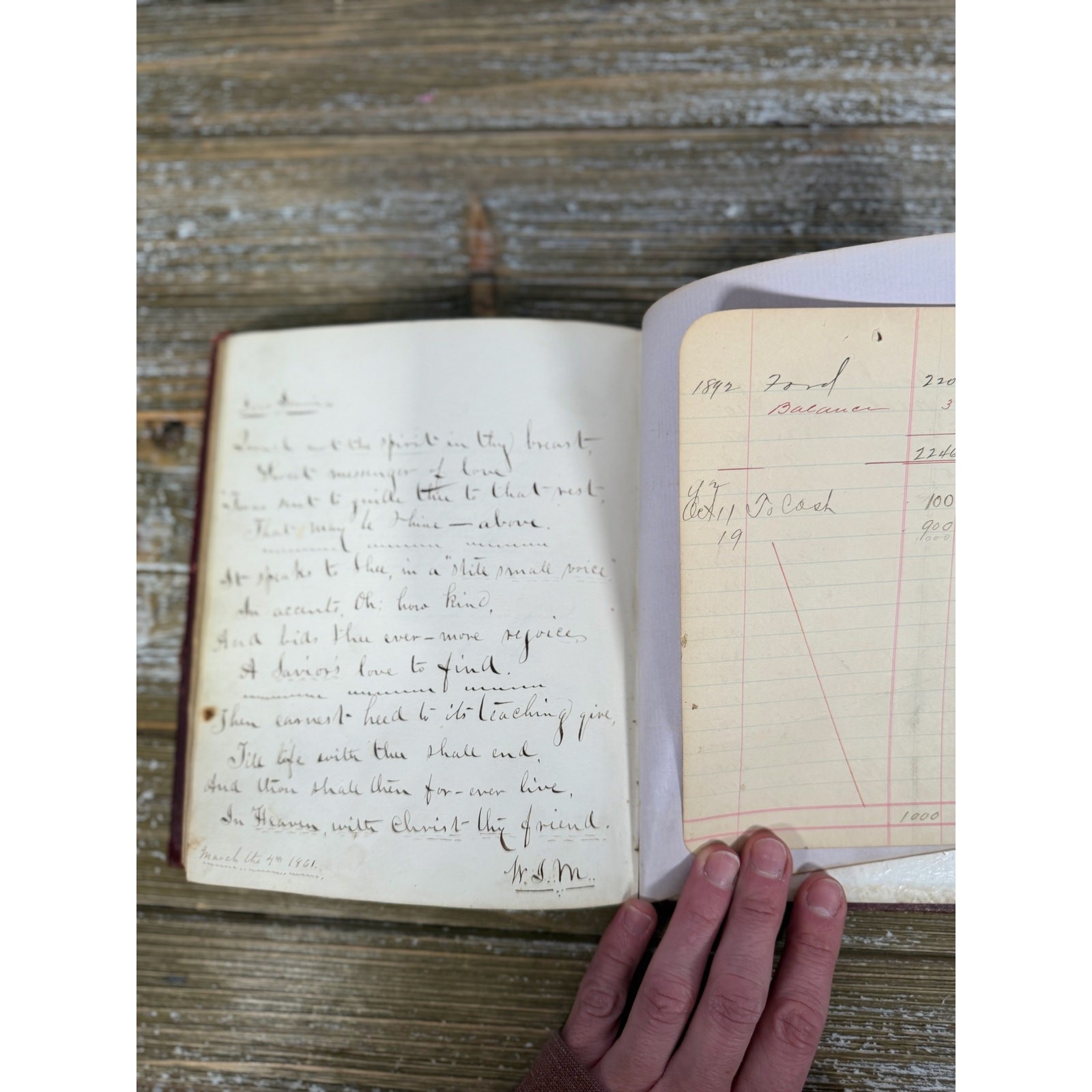 Antique Civil War Era 1860s Love’s Offering Friendship Album Handwritten Notes