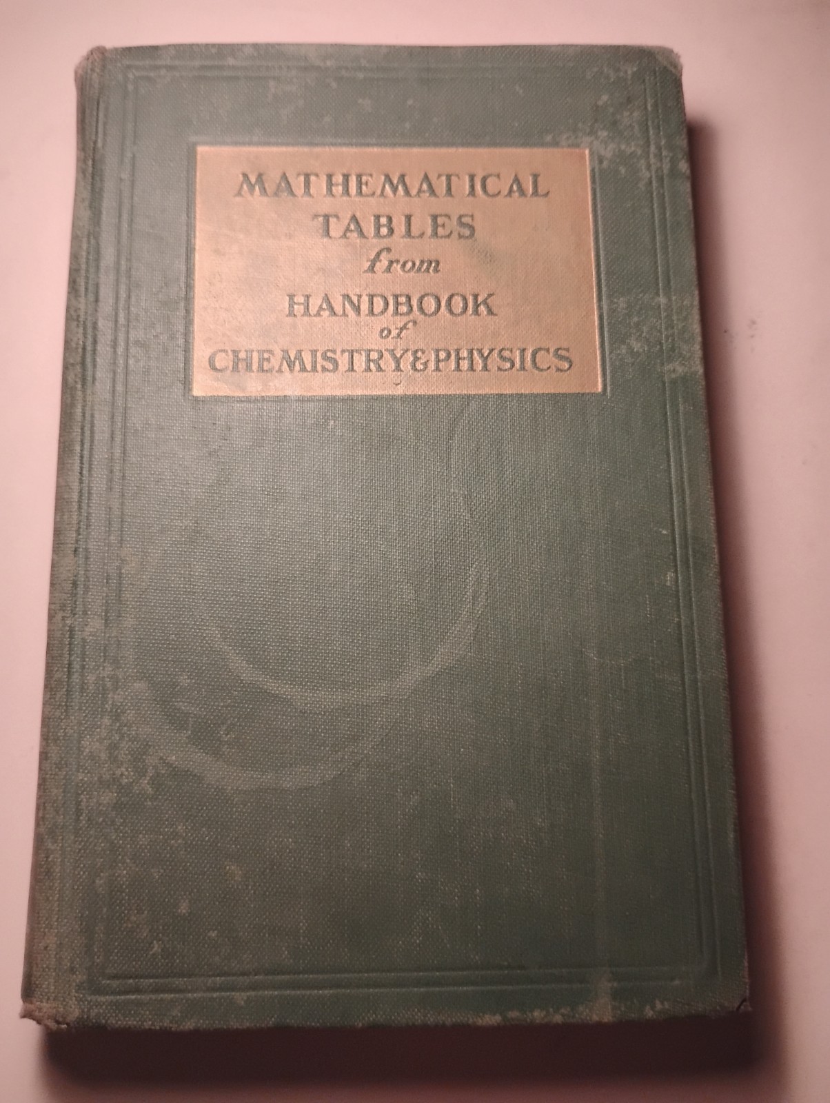 Mathematical Tables from Handbook Chemistry & Physics 1952 9th Ed Science