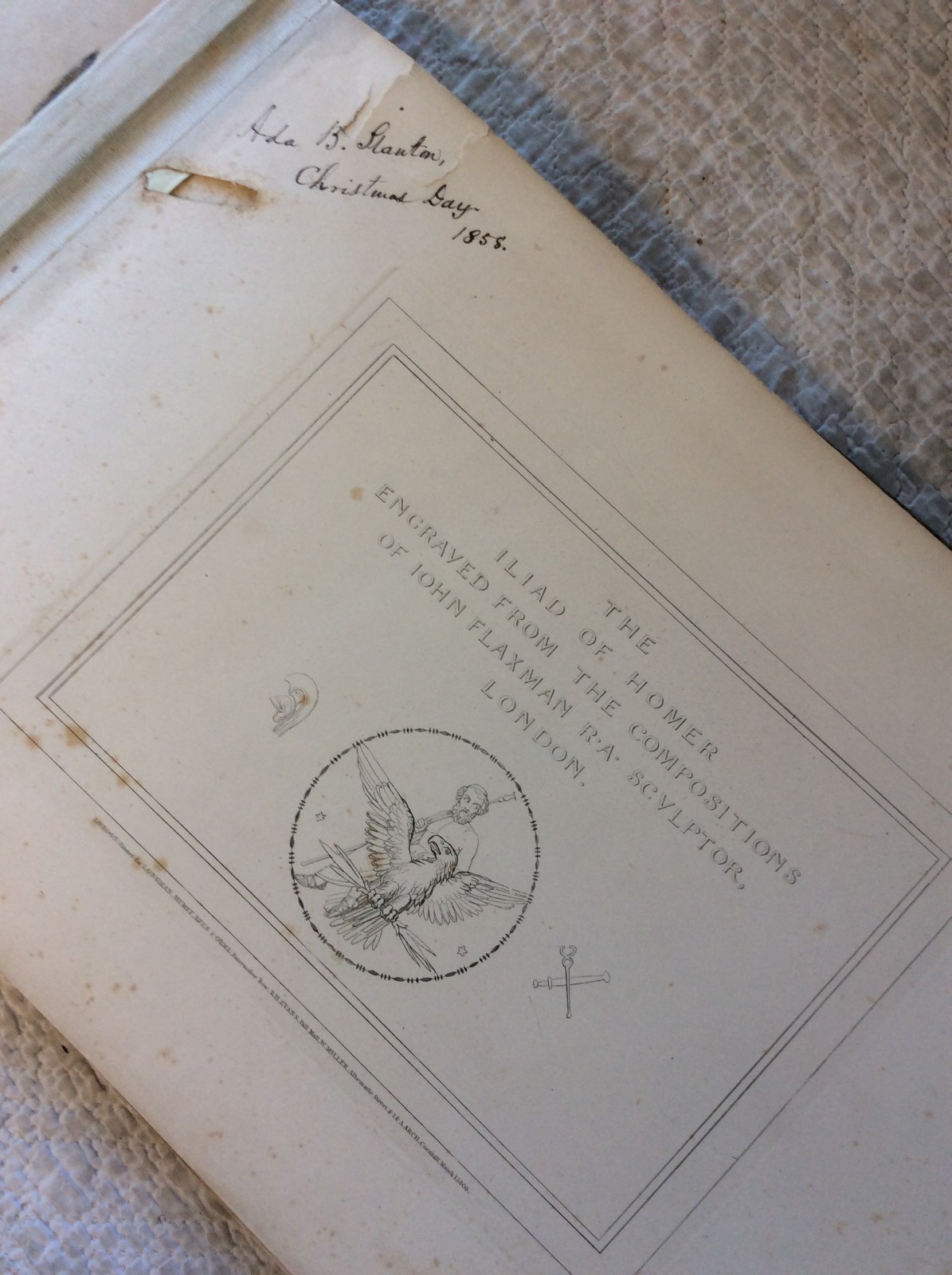 THE ILIAD and THE ODYSSEY OF HOMER – John Flaxman – 1805 1st ed, engraved plates