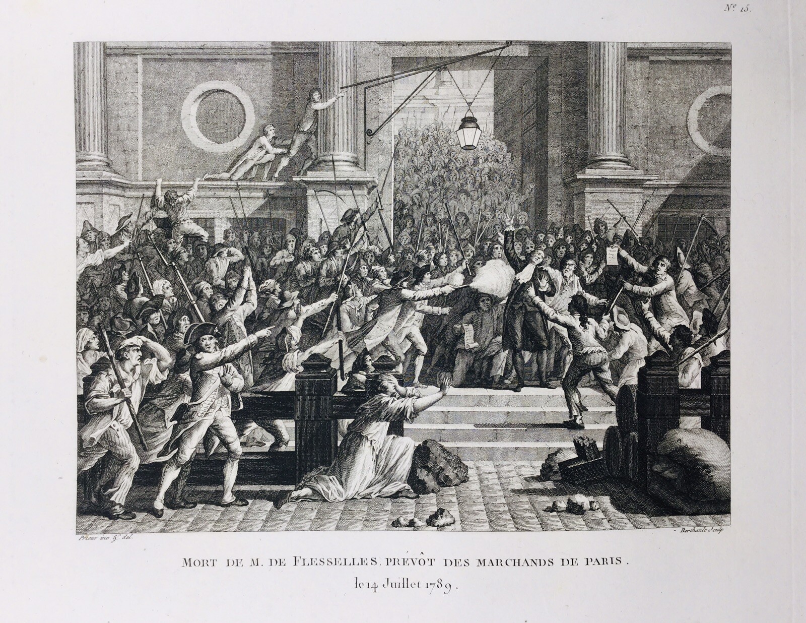 Flesselles Assassinated 14 July 1789 City Hall Paris French Revolution