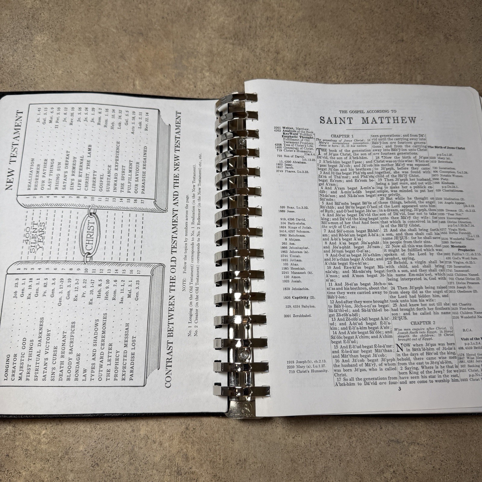 RARE VTG Thompson Chain Reference Bible Tri-Fold Workbook Edition 1964 Kirkbride