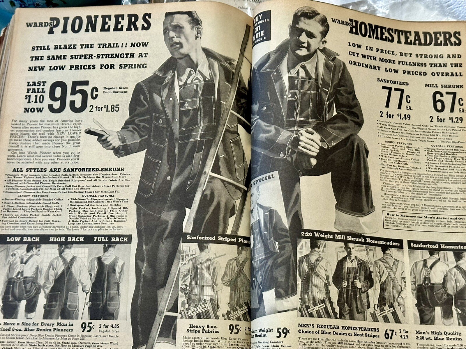 Spring Summer 1938 Montgomery Ward Cstalog Book Vintage 30s Workwear Clothing