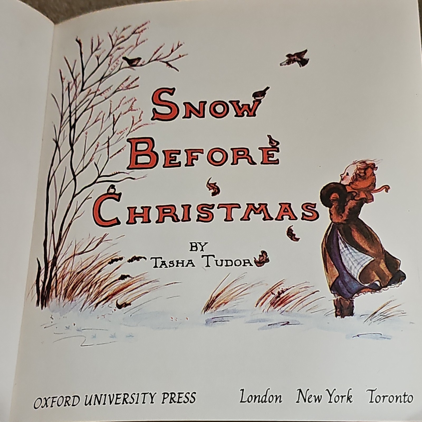 First Edition Snow Before Christmas by Tasha Tudor 1941 Oxford University Press