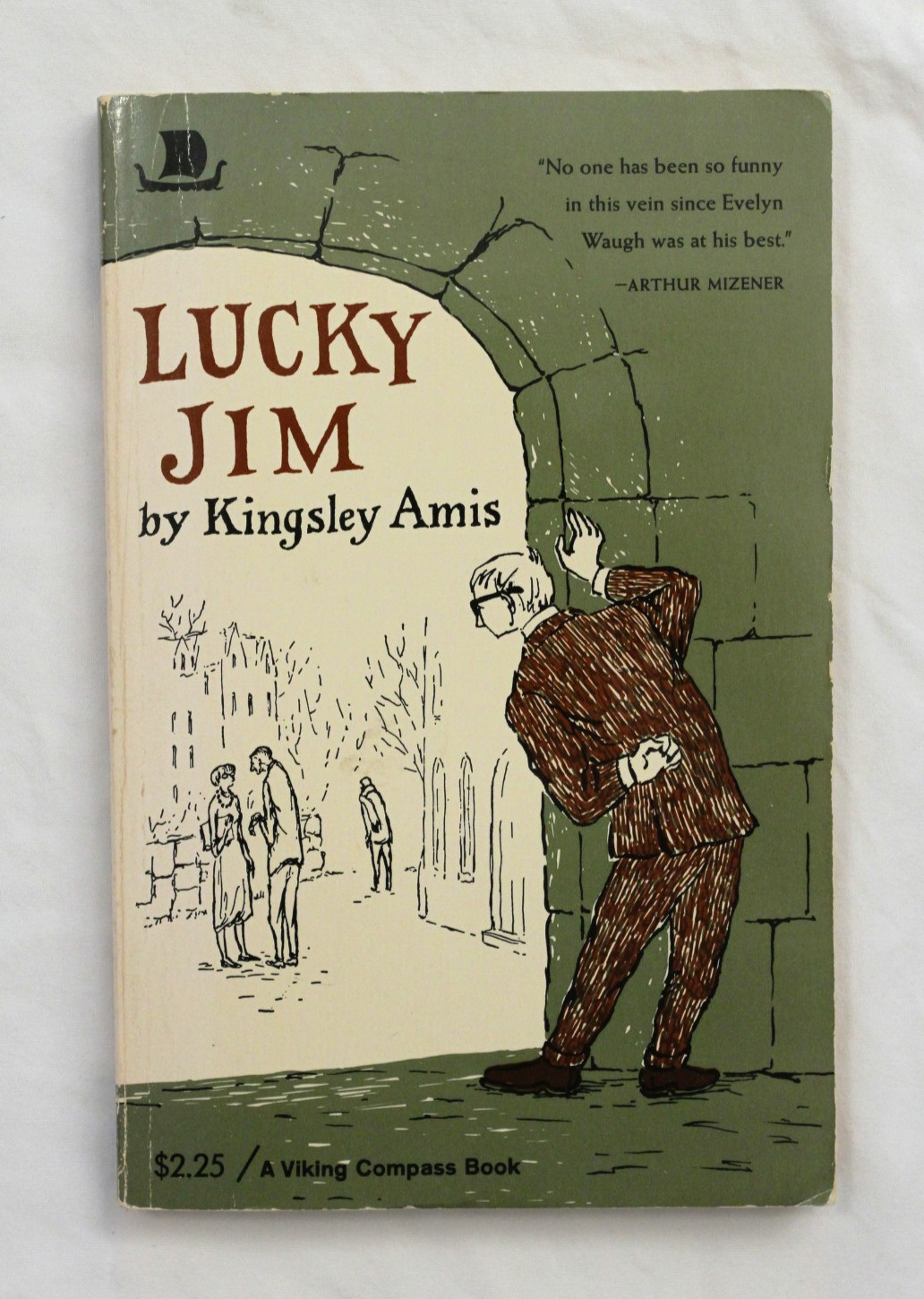 Lucky Jim by Kingsley Amis (1975, VTG PB, 13th Print, Viking, Edward Gorey Cover