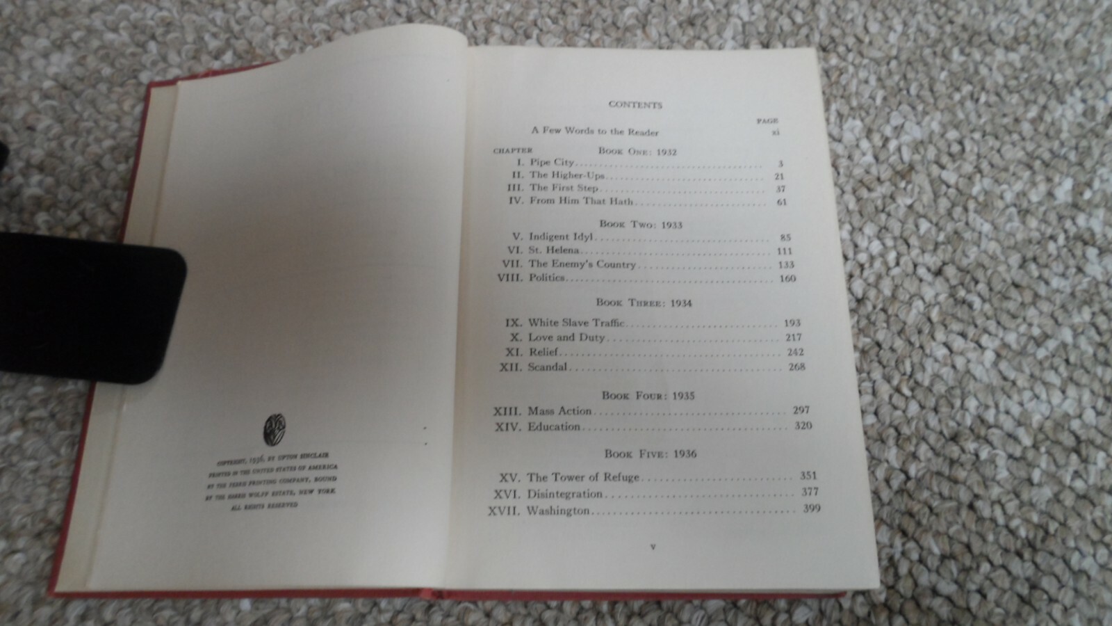Co-Op Upton Sinclair. 1936 Hardcover Published by the Author