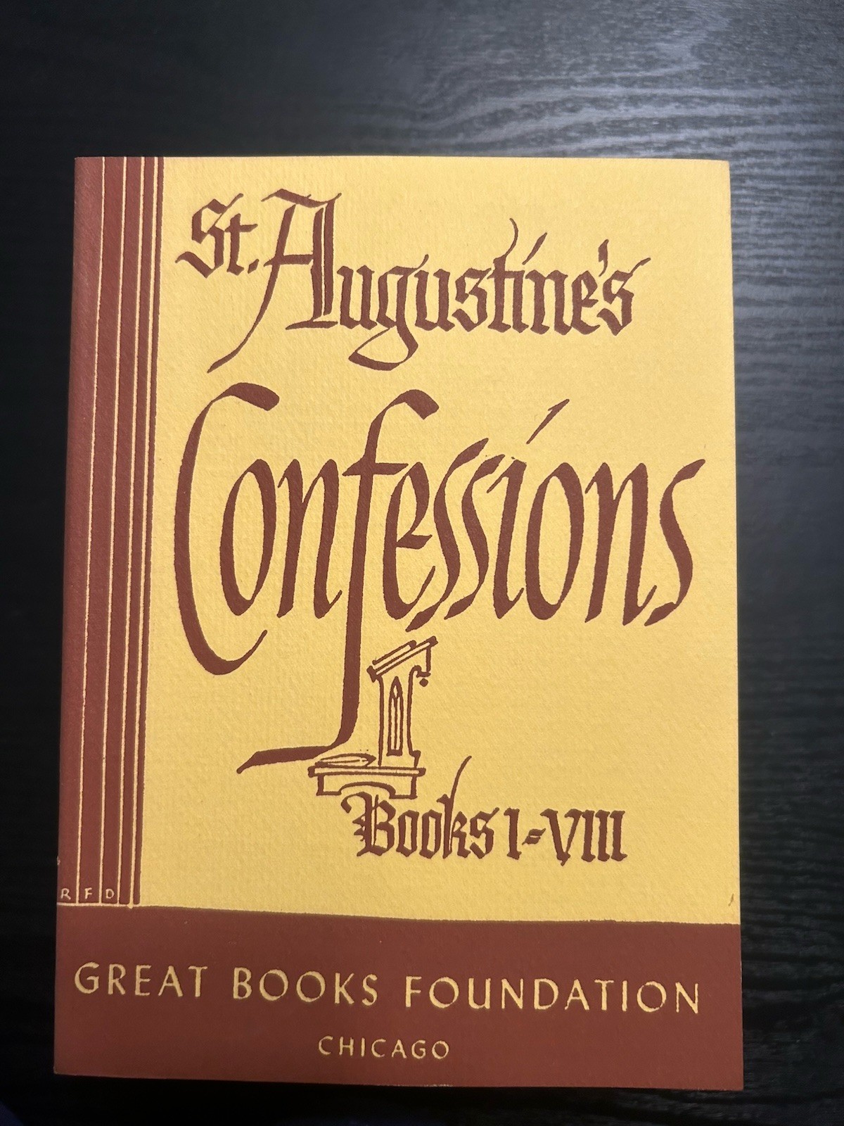 St. Augustine ’s Confessions Vintage Pamphlet Great Books Foundation Chicago