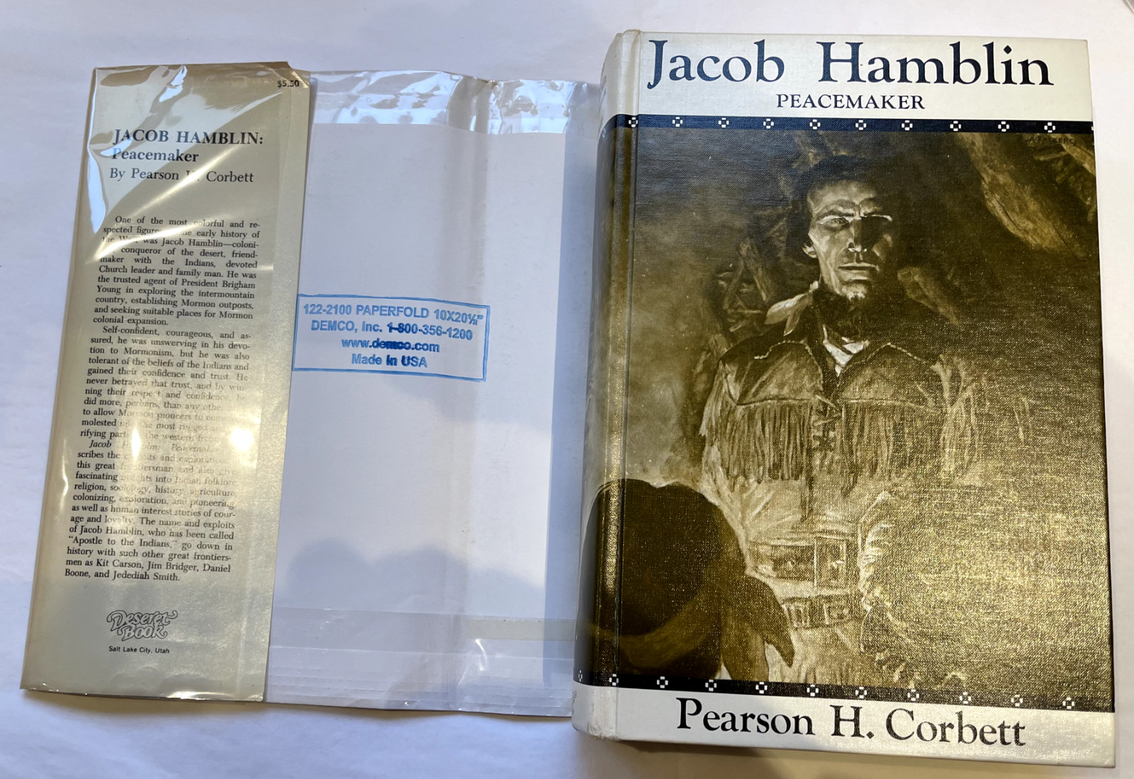 JACOB HAMBLIN PEACEMAKER, PEARSON H. CORBETT, HB/DJ, 1973 DESERET BOOK CO. VGC