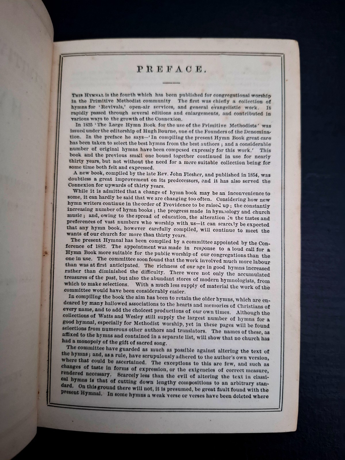 1896 – Primitive Methodist Hymnal, Fine Black Leather Bound
