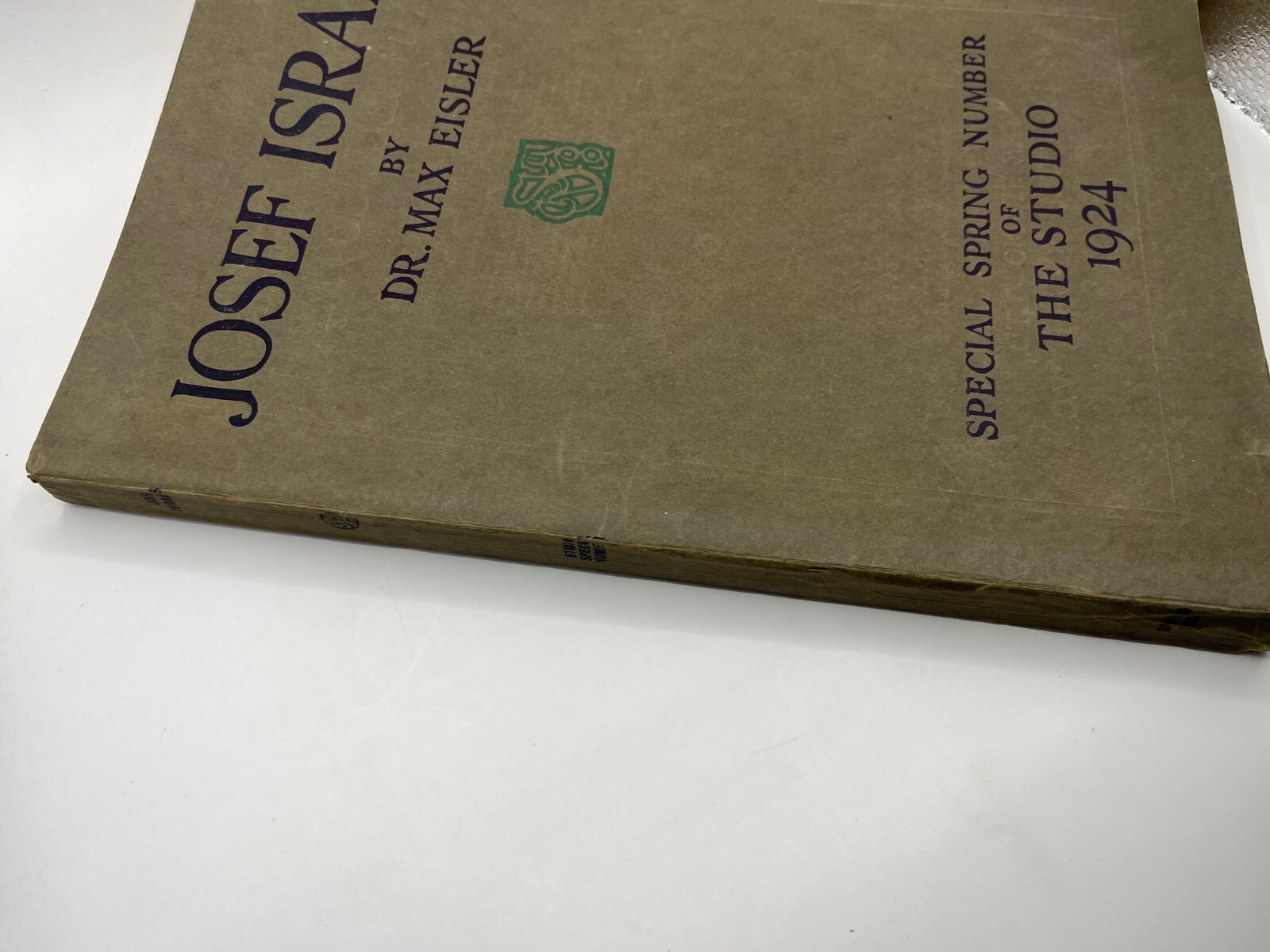 JOSEF ISRAELS by Dr. Max Eisler / Studio, Ltd. 1924, London, art