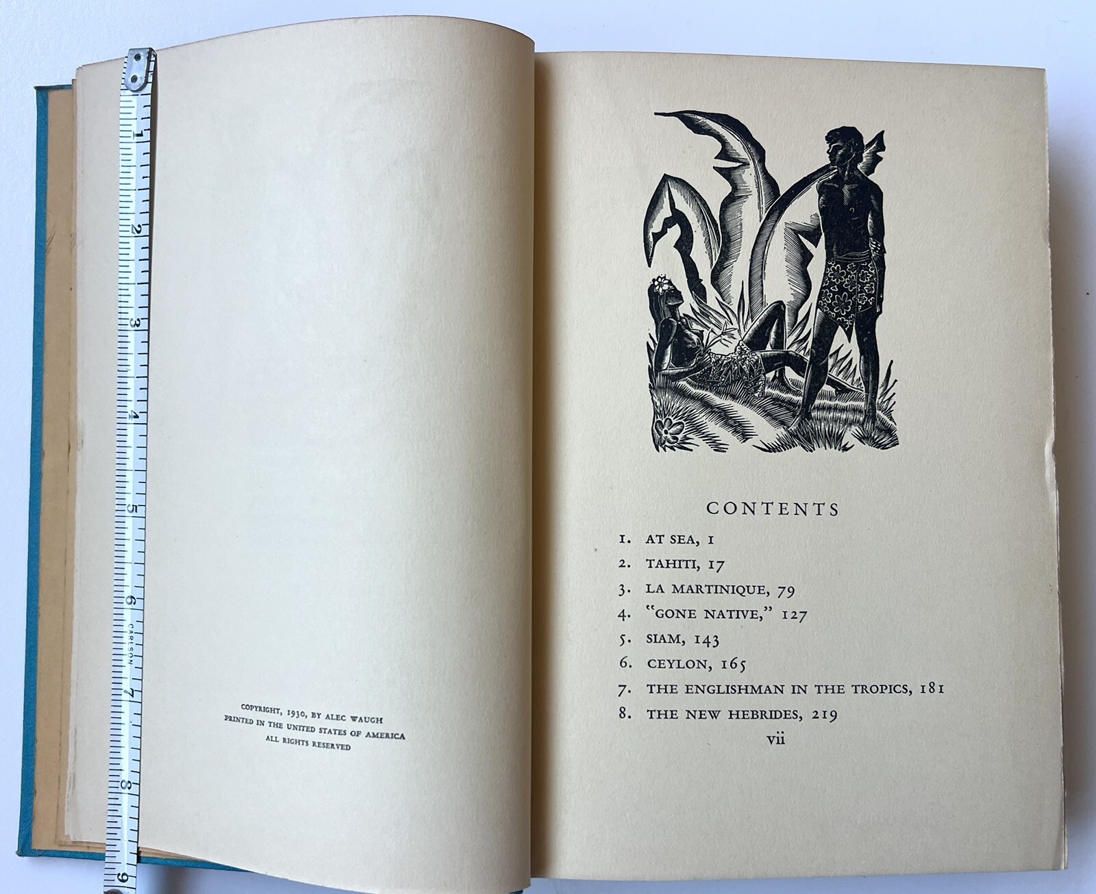 HOT COUNTRIES (Woodcuts by Lynd Ward) by Waugh, Alec 1930 Hardcover No DJ