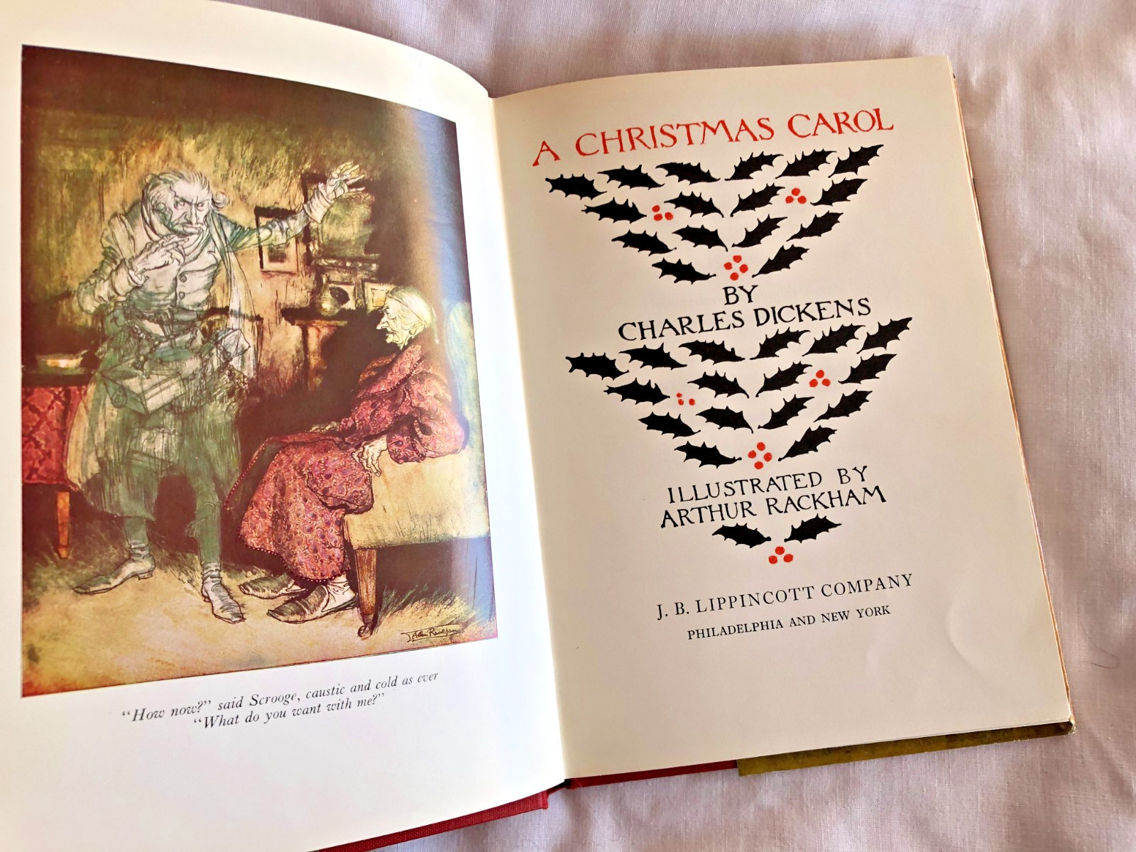 A Christmas Carol Book Charles Dickens Illustrations Arthur Rackham 1973 HB/DJ