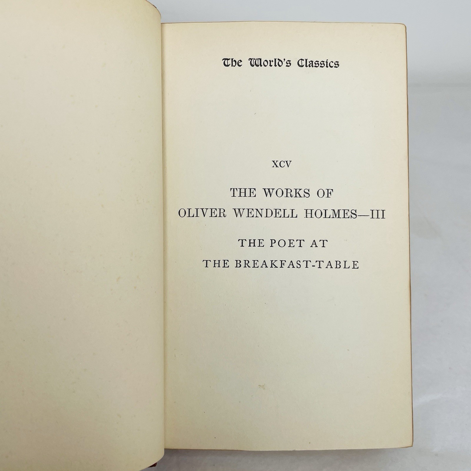 Oliver Wendell Homes The Breakfast-Table Set of 3 Oxford Press AL Jirout Binding