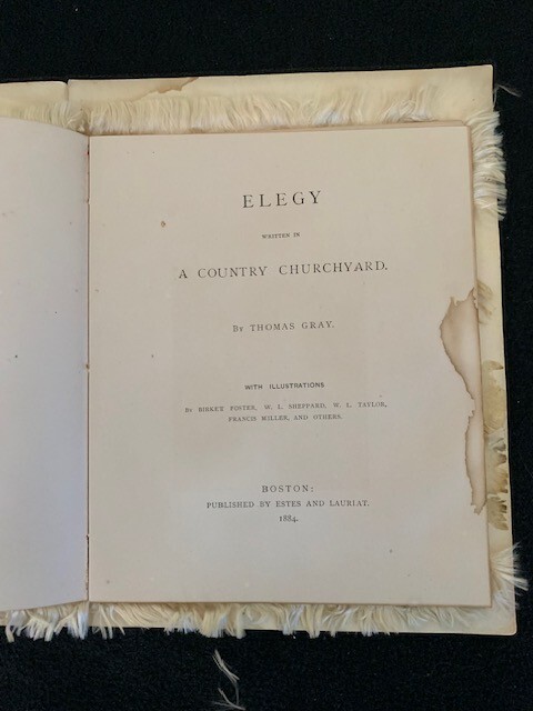 Gray’s Elergy written in A Country Churchyard-Thomas Gray 1884
