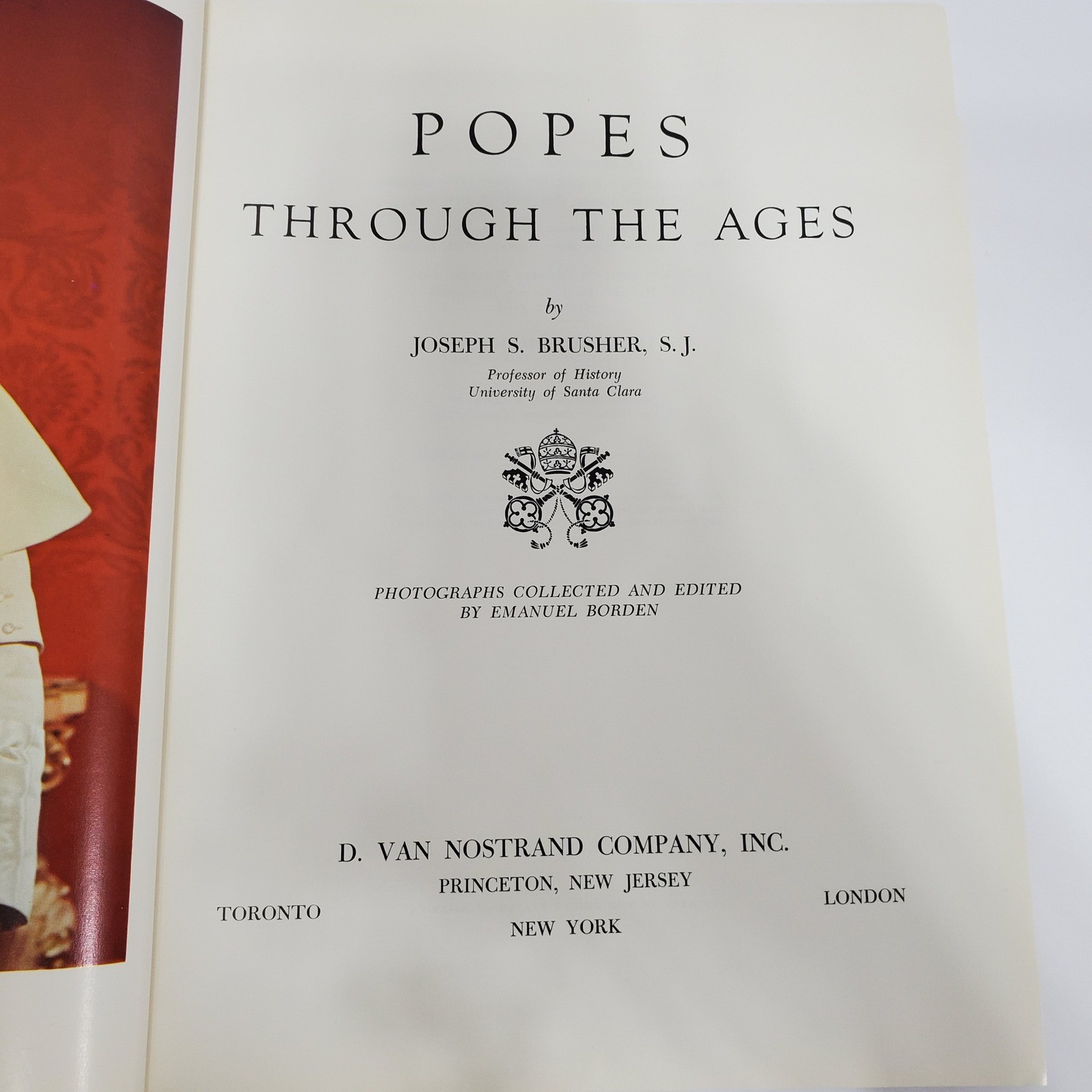Popes Through the Ages by Joseph Brusher Religion Christianity Hardcover Book
