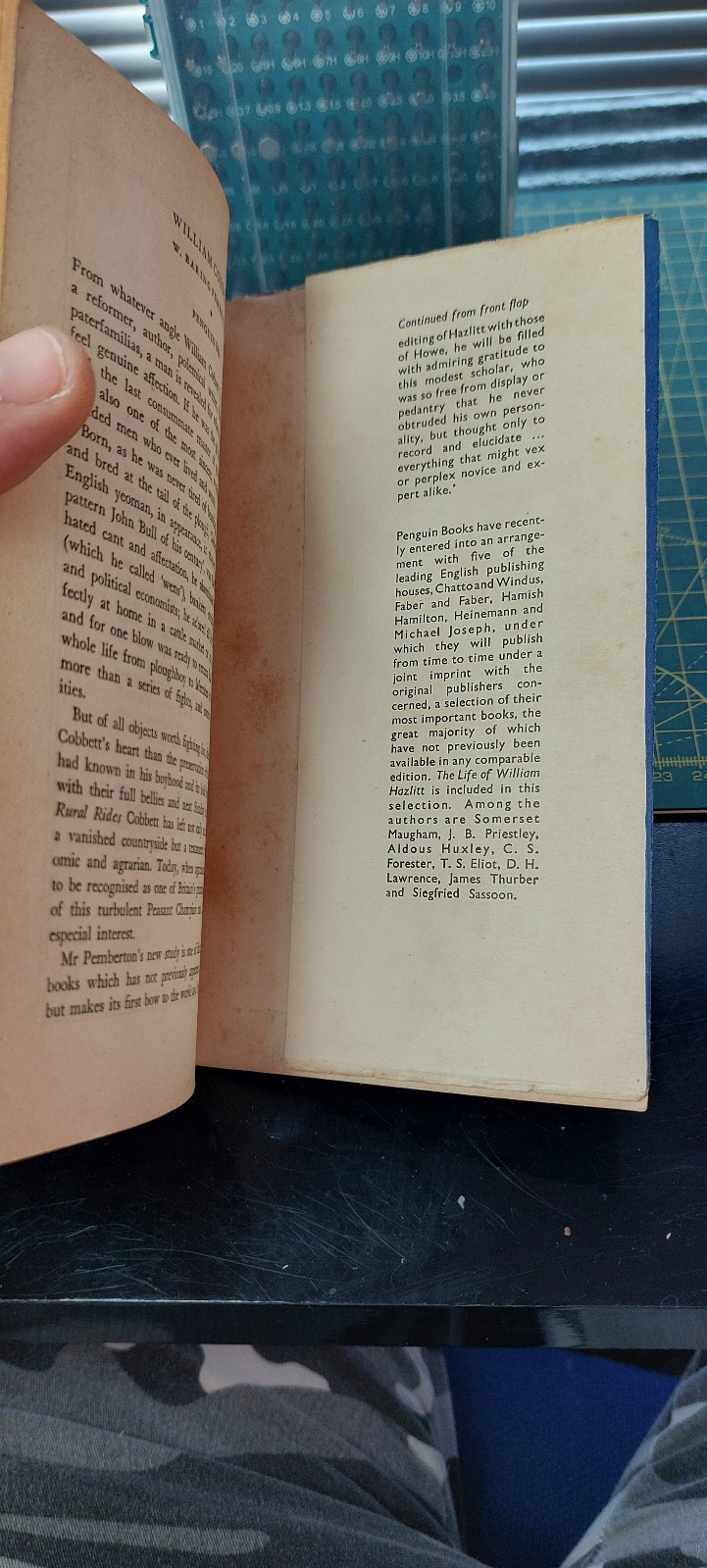 Penguin Paperback Blue #697 William Hazlitt TRUE 1ST EDITION/1ST IMP Dust Jacket
