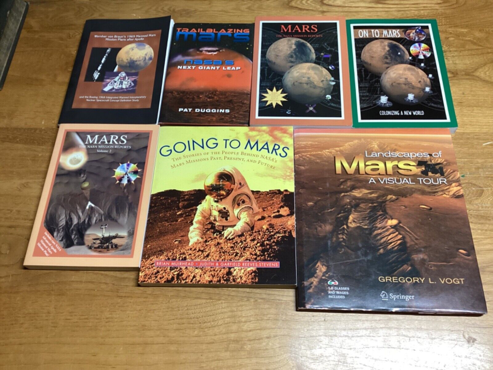 7 Assorted Books On Mars Spaceflight Exploration – See Below