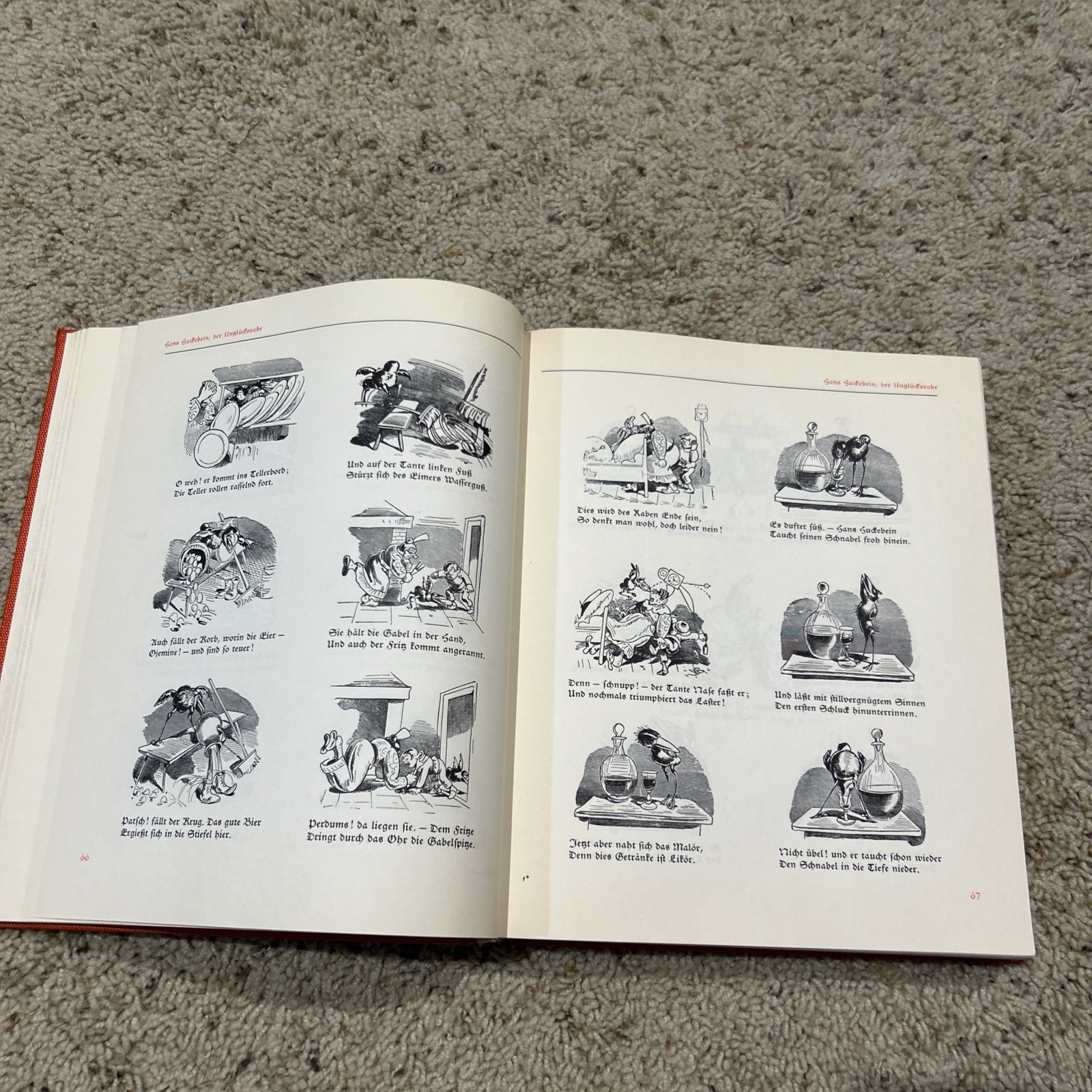 Vtg 1954 W.B. Wilhelm Burch GERMAN Comic Illustrations Das Heitere HC Book Q25