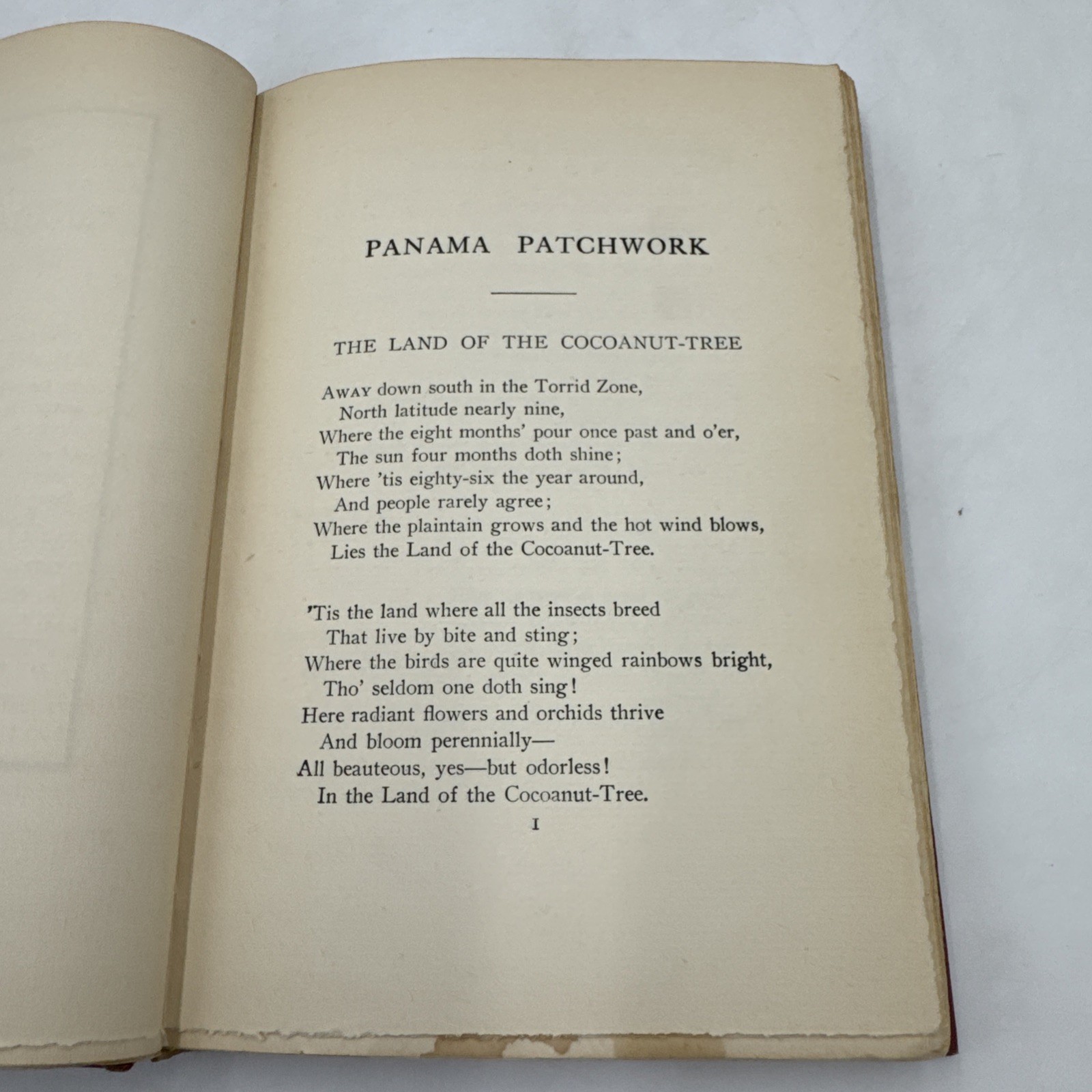 RARE 1917 Special Edition Panama Patchwork Poems Gilbert E De Brucq Canal Zone