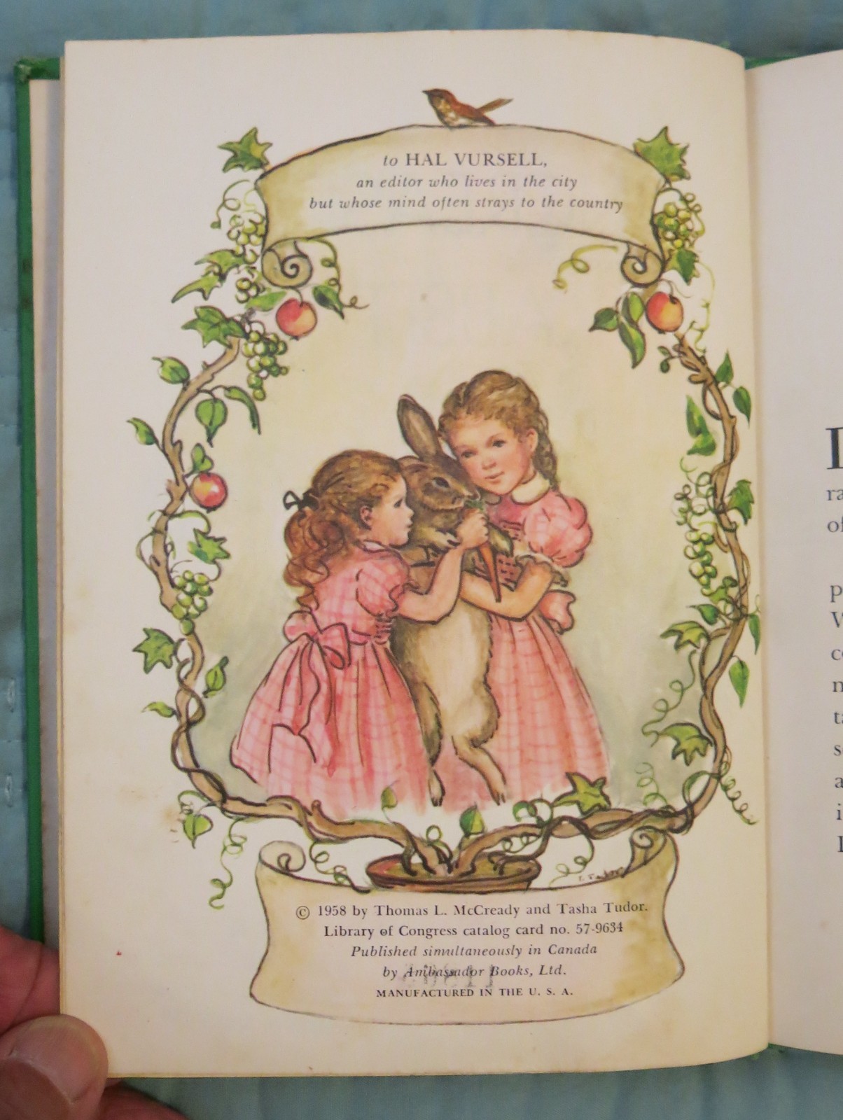 Increase Rabbit – Illustrations by Tasha Tudor 1958 – Ex-Lib HB 1st ed.