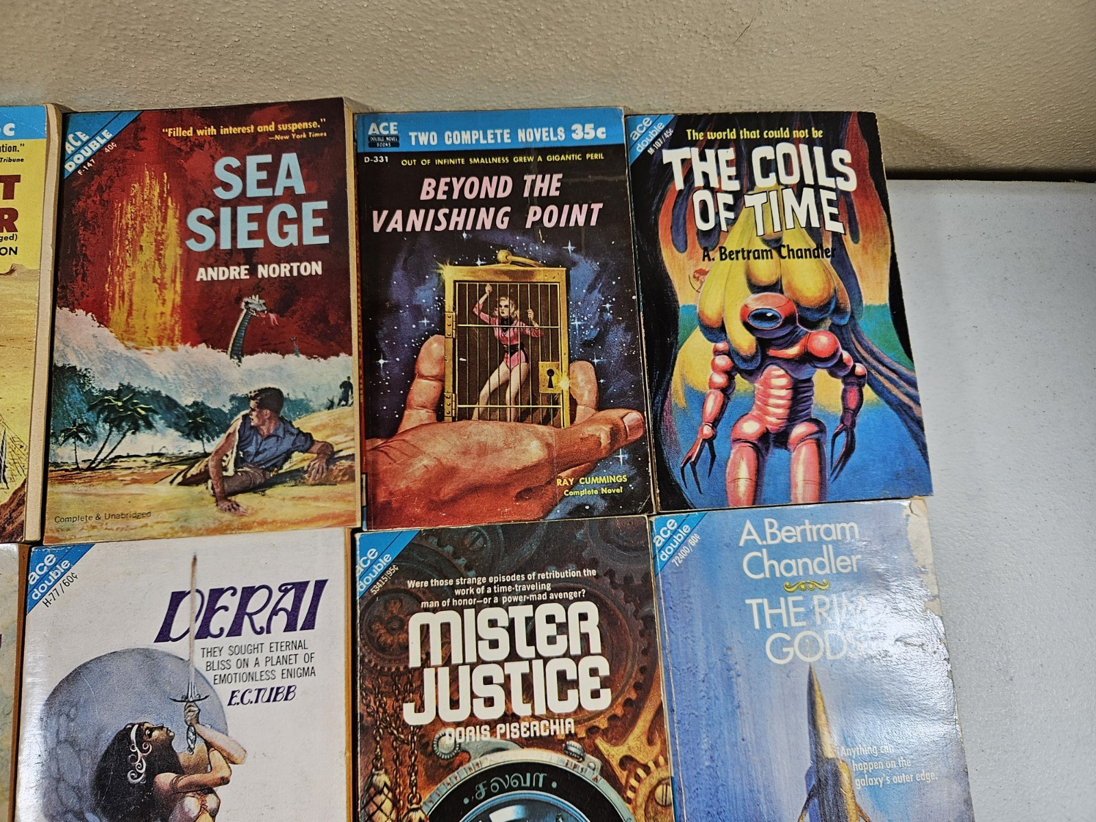 Lot of 13 Vintage Ace Double Novels Science Fiction Paperback Books