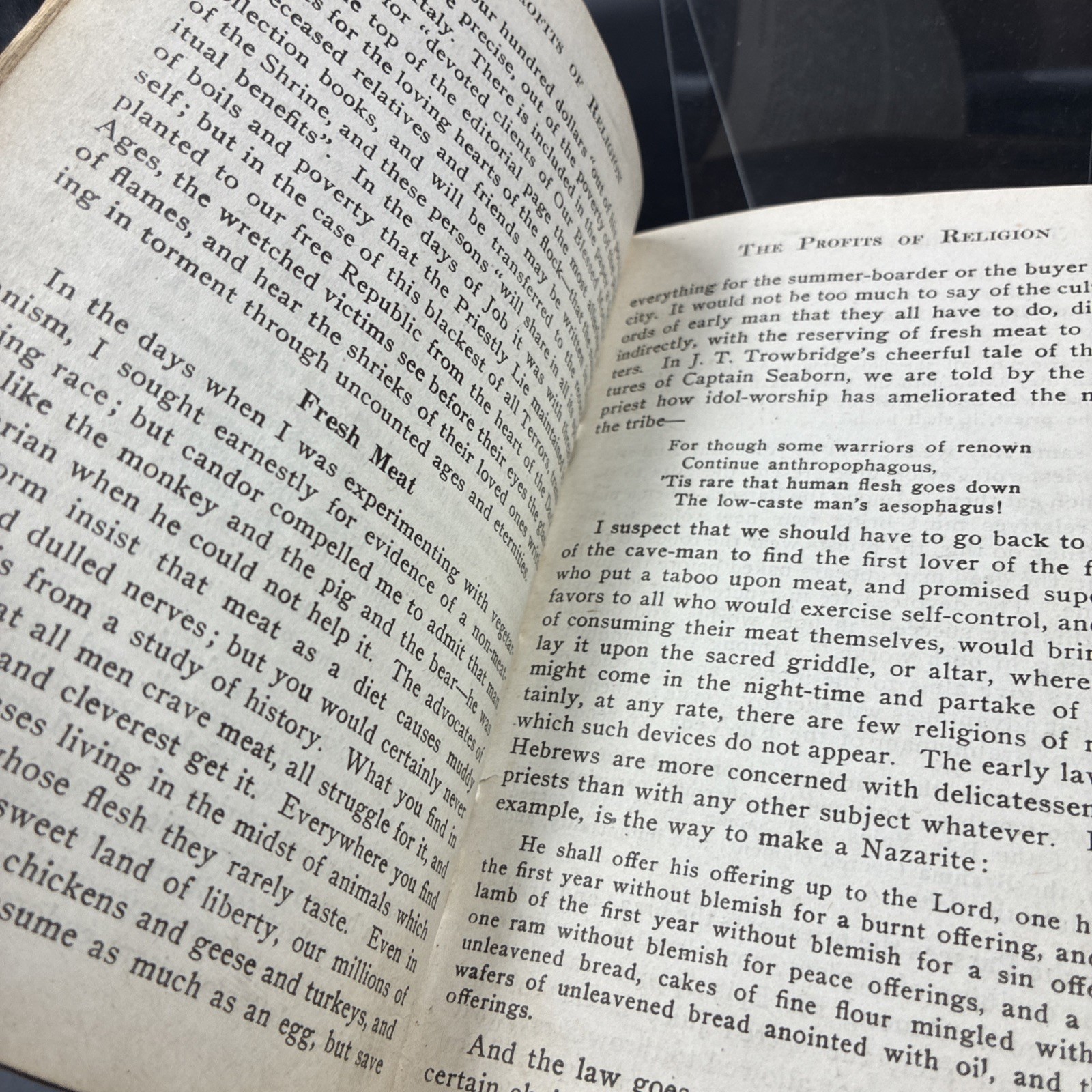 The Profits of Religion Upton Sinclair Antique Book Softcover Self-Published