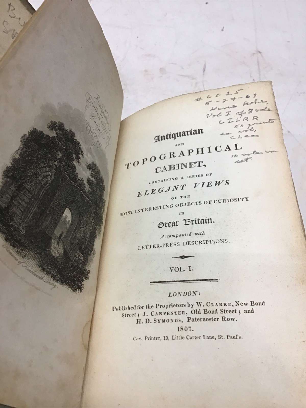 1807 Antiquarian&Topographical Cabinet Elegant Views Great Britain 50 Engravings