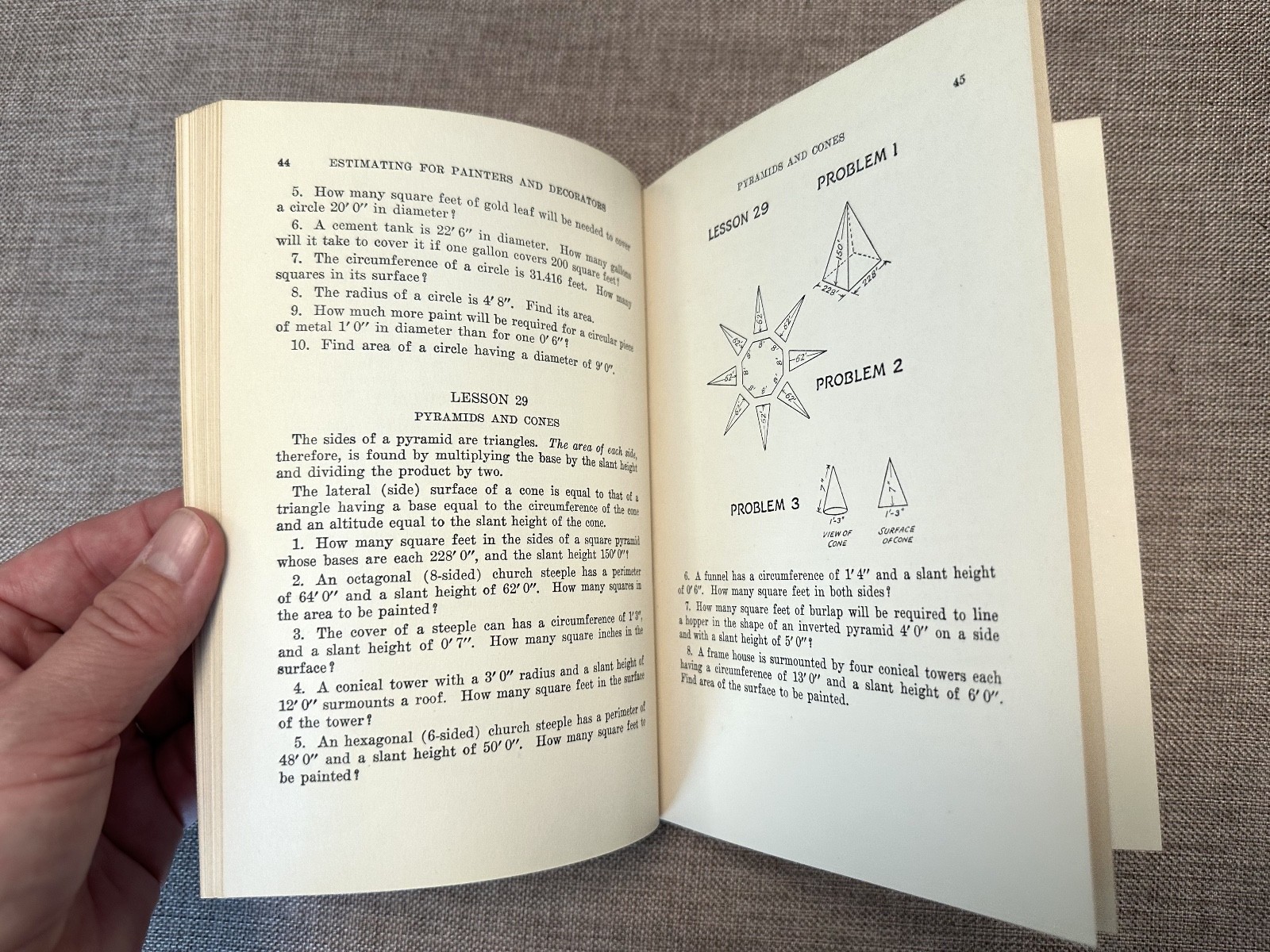 1942 Practical Estimating for Painters and Decorators textbook, Crannell