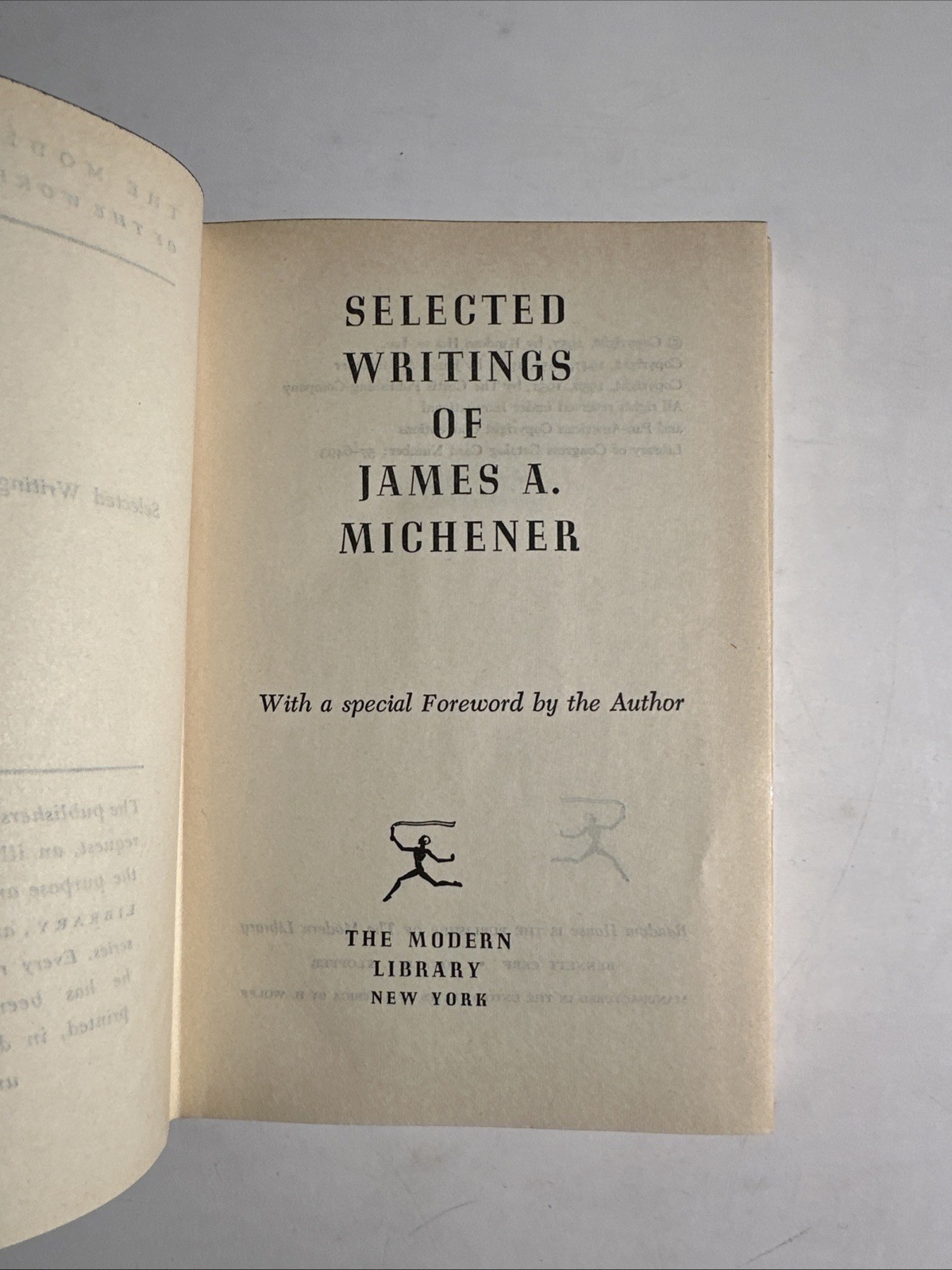 Modern Library #296 – Selected Writings of James A. Michener