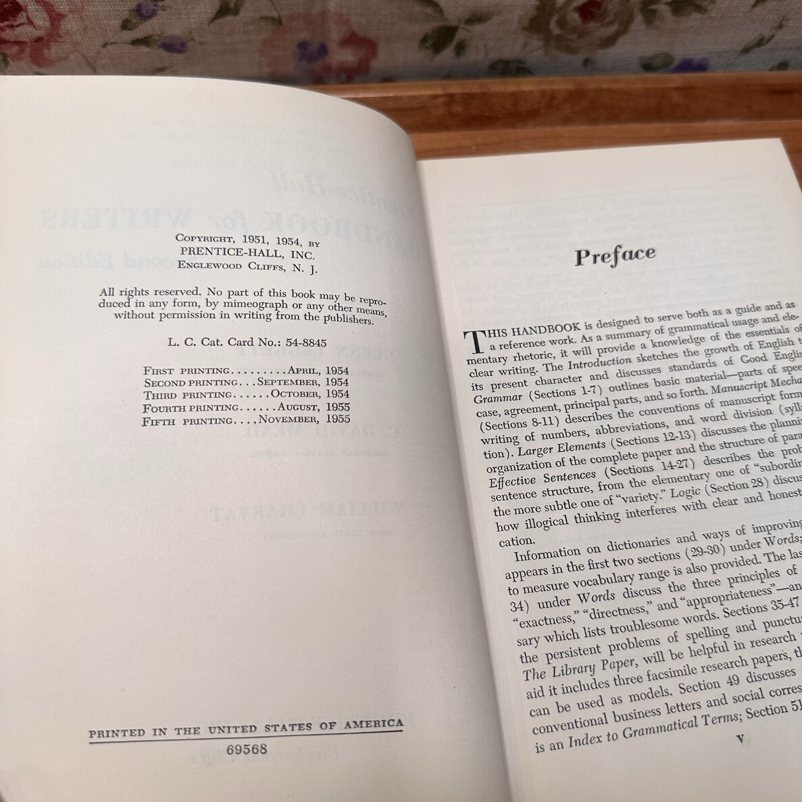 Prentice-Hall Handbook For Writers, 2nd Edition by Leggett Mead Charvat 1957
