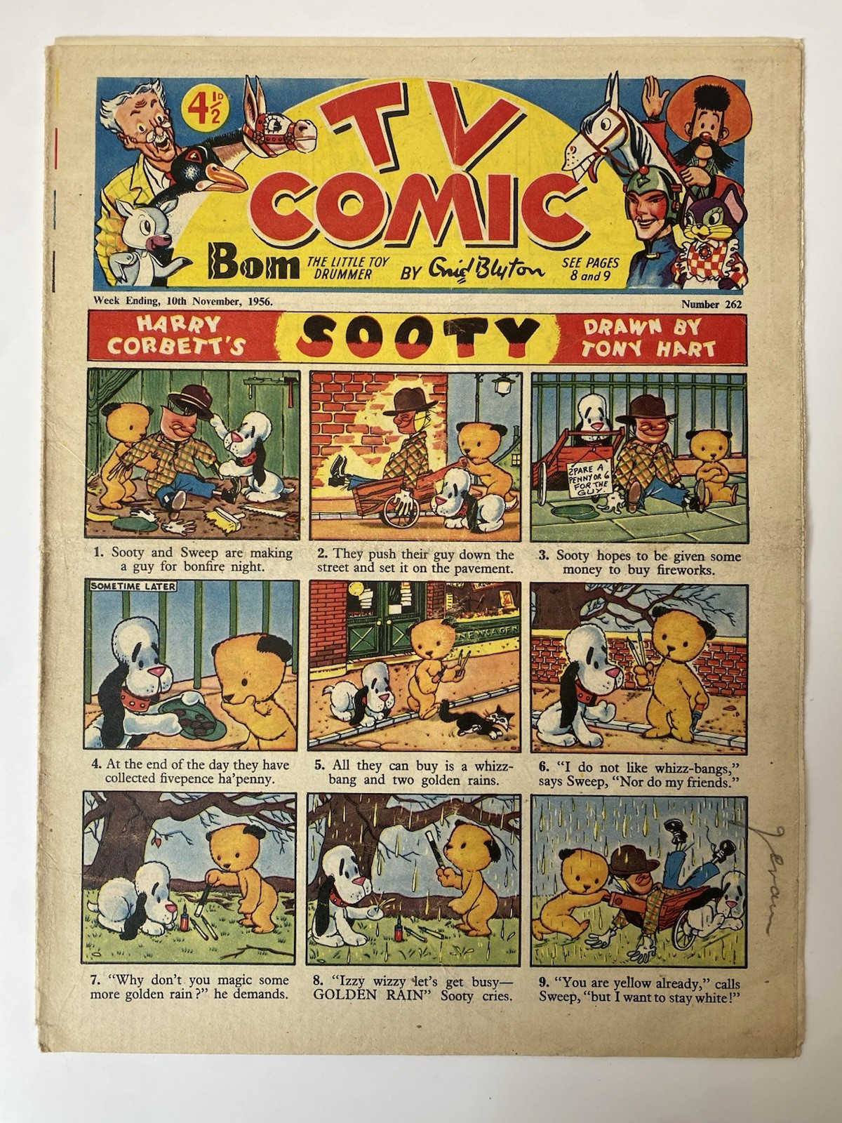 TV Comic 1956 8 Issues Sooty & Sweep Felix the Cat Enid Blyton Roy Rogers