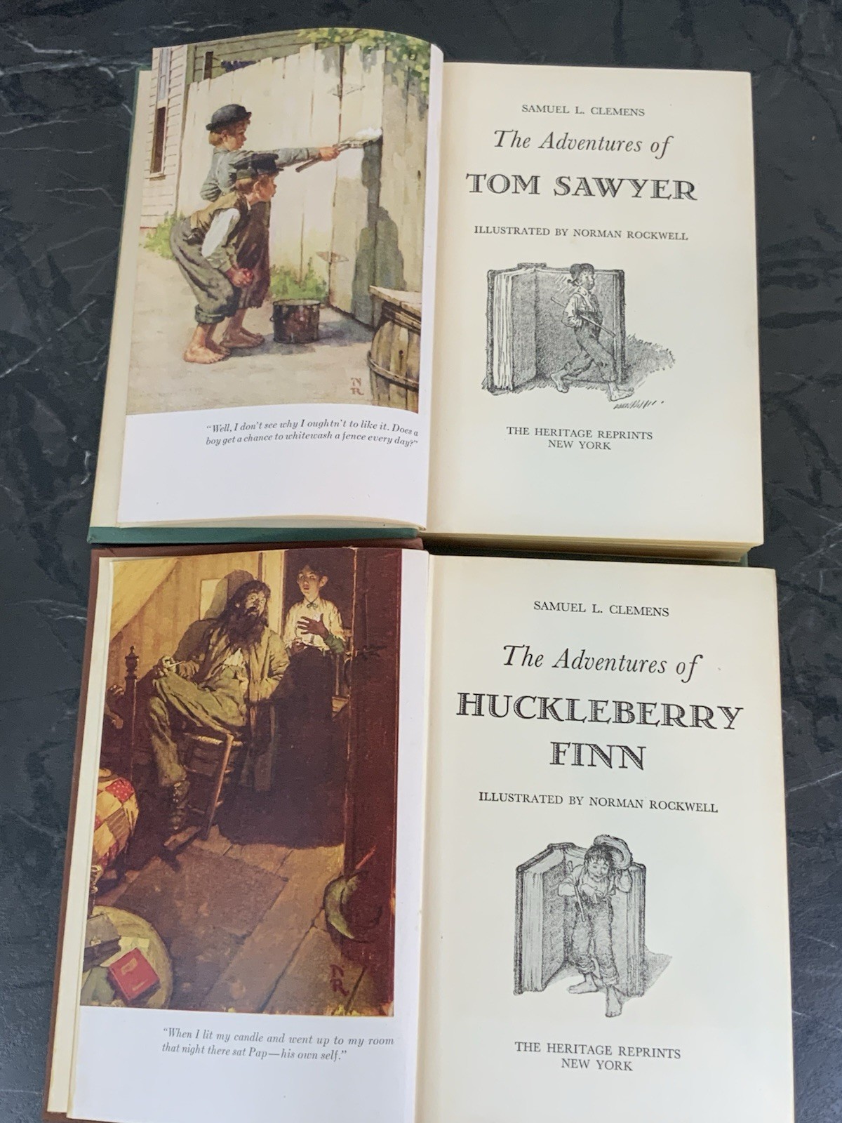 1944 Tom Sawyer Huckleberry Finn Norman Rockwell WWII Heritage Box Set