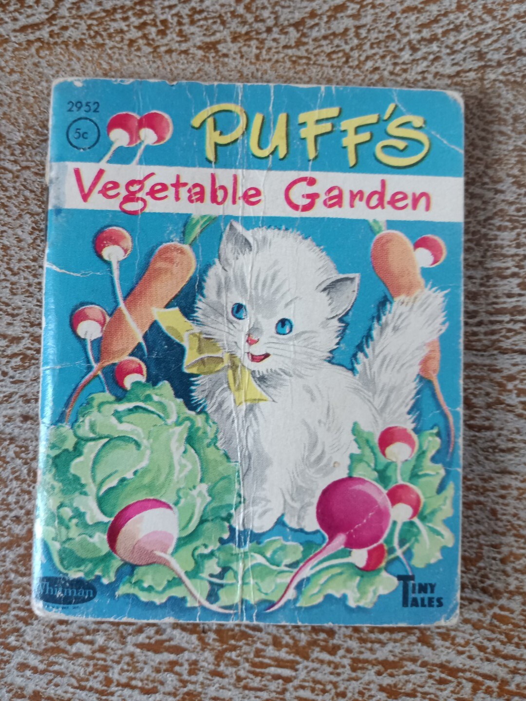 Puff’s Vegetable Garden, Tiny Tales, Children’s Book 1949 Kitten Cat