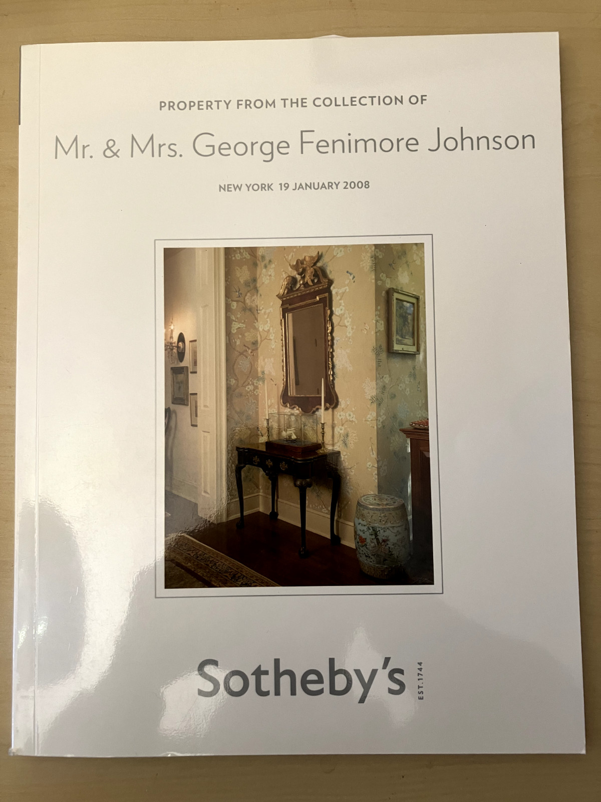 Sotheby’s: Mr. & Mrs. George Fenimore Johnson, Jan 2008-Sale: NO8401