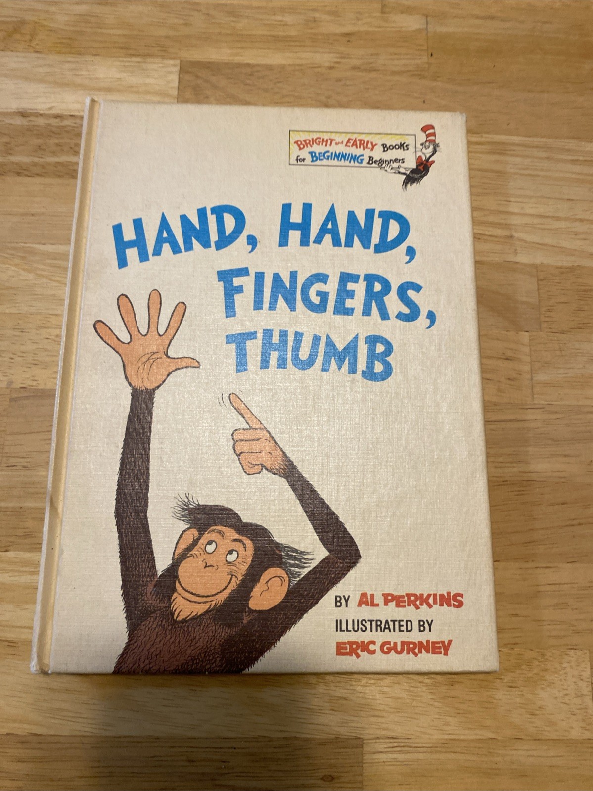 Vtg 1969 Hand Hand Fingers Thumb by Al Perkins Bright and Early Book Hardcover