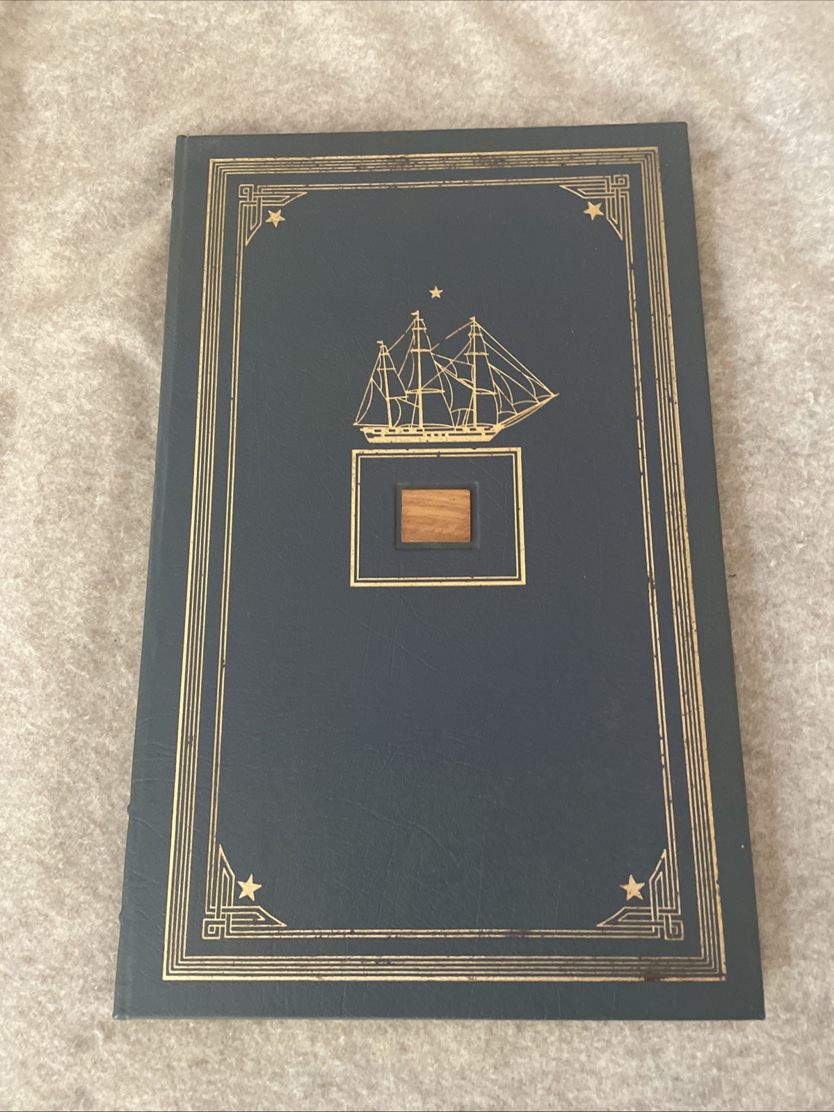 Easton Press Leather Log Book of the US Frigate Constitution w/wood NrMINT HL