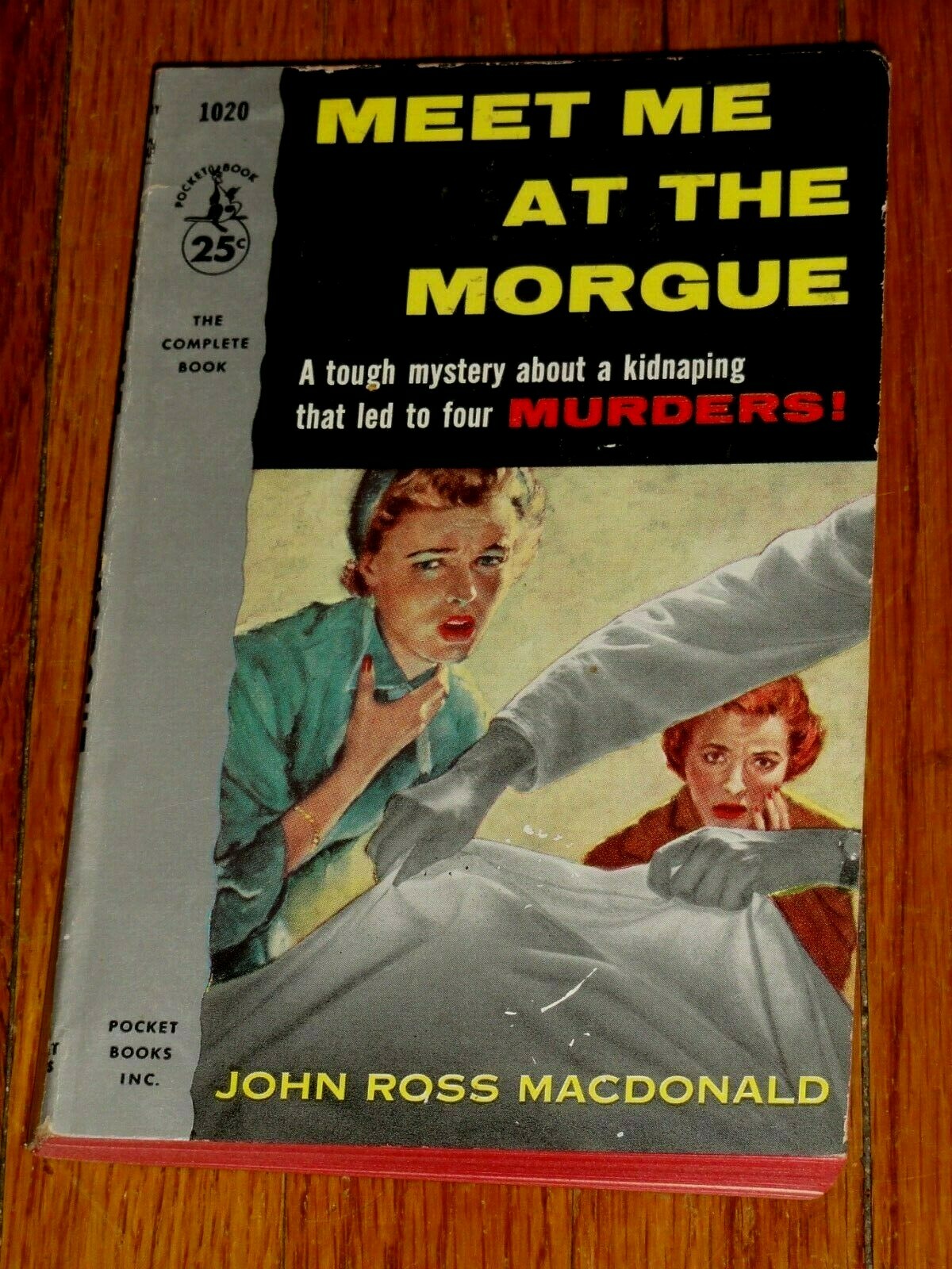 John ROSS MacDONALD Meet Me At The Morgue 1st Printing 1954 Vintage crime pb