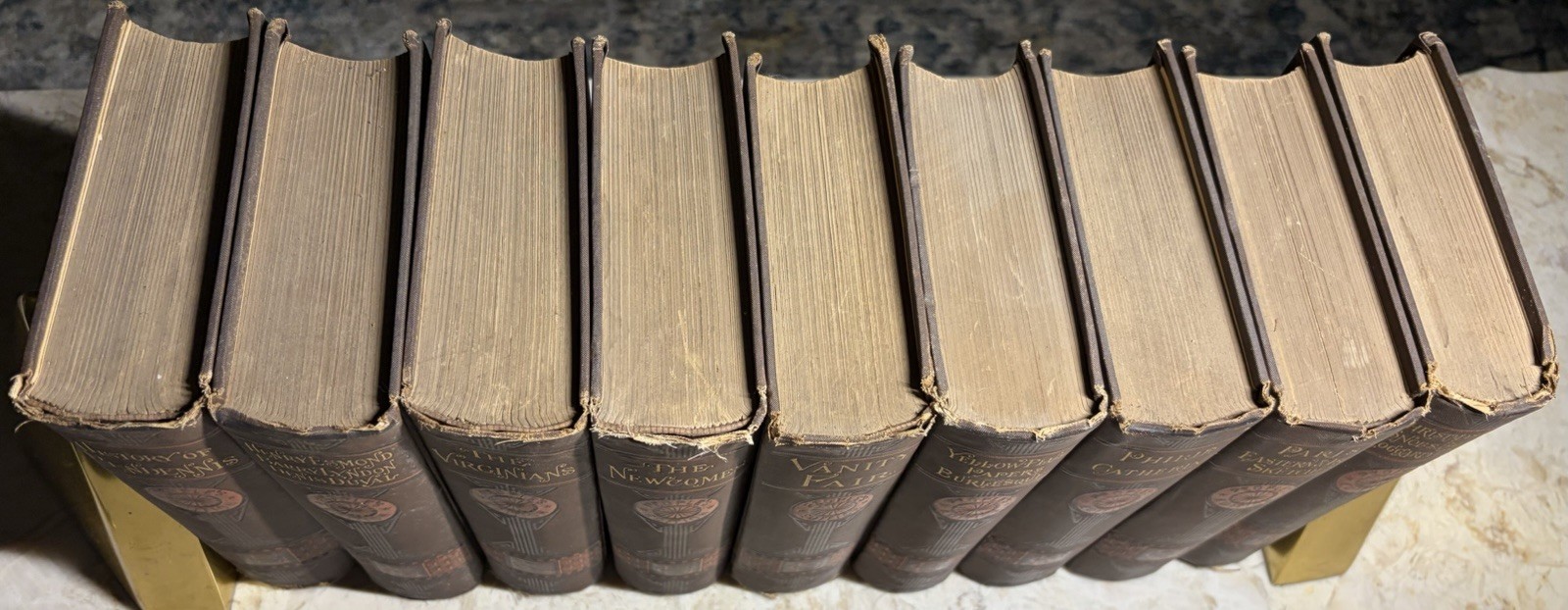 William Thackeray Book Set People’s Edition Of 9 1883 Vanity Fair The Virginians