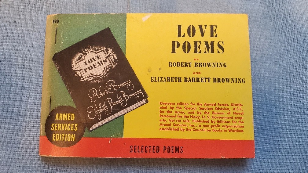 Armed Services Edition Love Poems 939 Browning Very Good