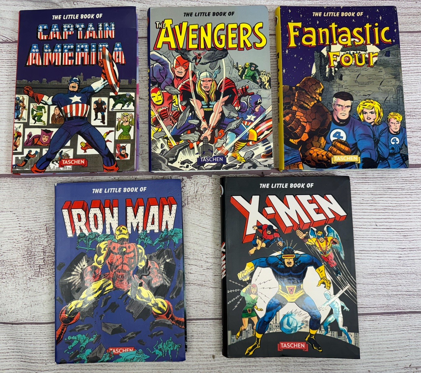 MARVEL Taschen Little Book Lot of 5 Captain America Iron Man X-Men Avengers